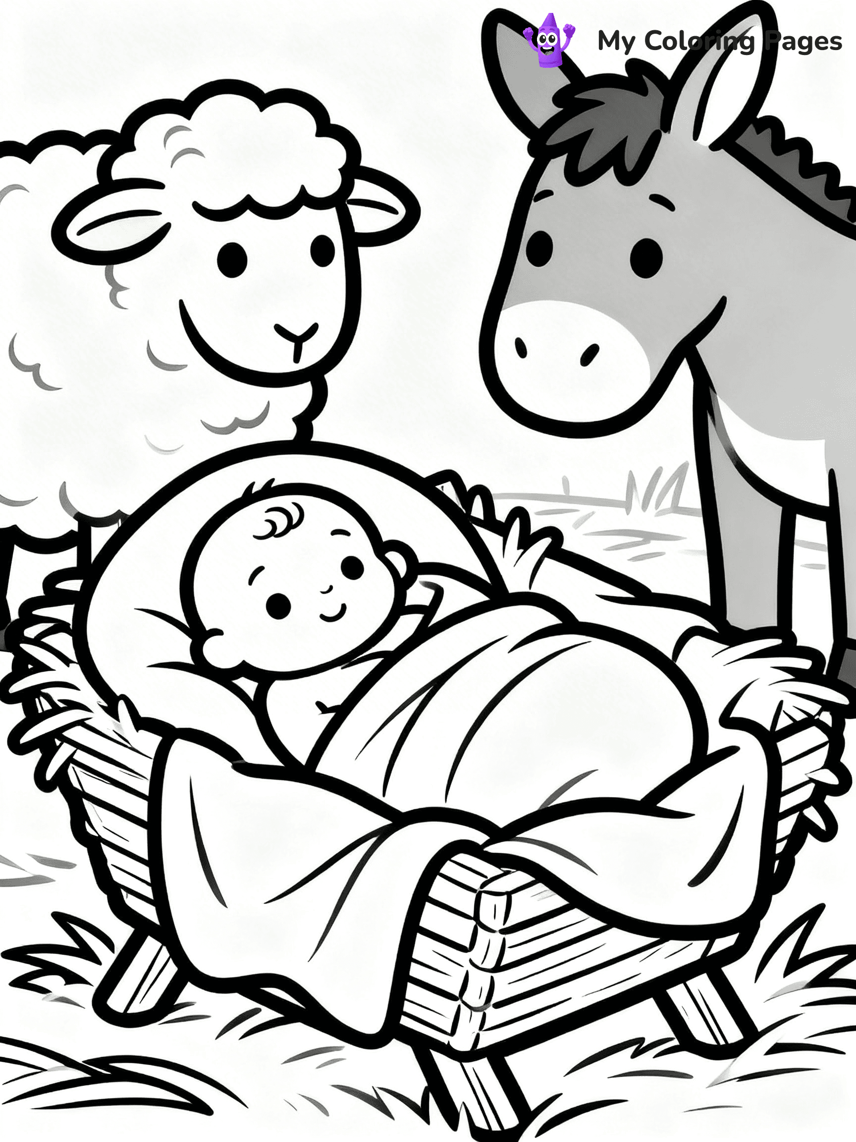 Manger Coloring Pages - 2