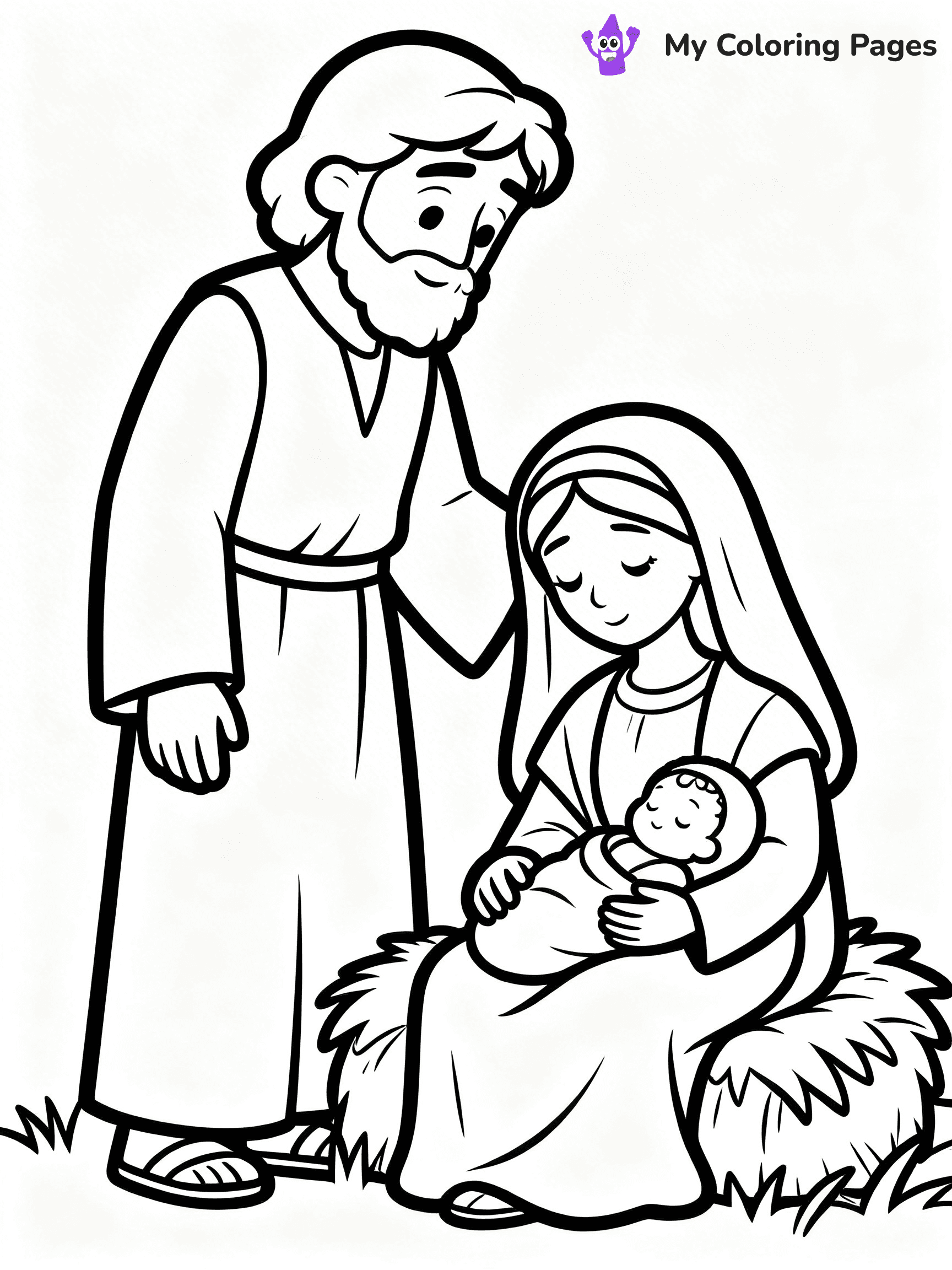 Manger Coloring Pages - 1