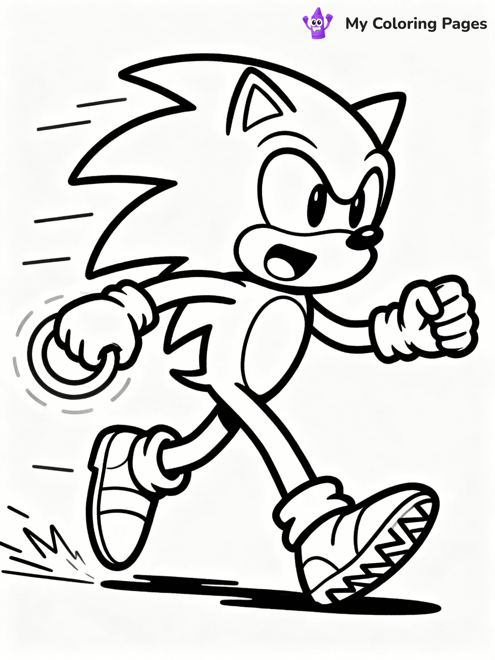 ⚠️ CRITICAL REQUIREMENT - ABSOLUTE BLACK AND WHITE ONLY ⚠️
This MUST be a BLACK AND WHITE line drawing ONLY. NO COLORS whatsoever.
- ONLY pure black lines (#000000) on pure white background (#FFFFFF)
- ABSOLUTELY NO colors, NO shading, NO gradients, NO grayscale
- If there are ANY colors in the output, the image is REJECTED
- This is a COLORING PAGE - meant to be COLORED IN by children
- The output must be UNCOLORED line art ready for coloring
⚠️ SUBJECT TO DRAW: Sonic the Hedgehog in vibrant game-accurate style, bursting forward in a rapid boost dash ring in hand.
(REMEMBER: Output must be BLACK AND WHITE line art only, NOT colored!)
# COLORING PAGE: BLACK OUTLINES ONLY - WHITE BACKGROUND MANDATORY
Create a **coloring book page** using EXACTLY two values: black lines, white space.
## NON-NEGOTIABLE BINARY RULES
- **ONLY #000000 (black) and #FFFFFF (white)** - NO other values exist
- **EVERY PIXEL = BLACK OR WHITE** - no gray/shading/antialiasing
- **WHITE BACKGROUND MANDATORY** - entire canvas stays white
- **ALL SHAPES HOLLOW** - everything is empty outlines waiting to be colored
- **FORBIDDEN:** fills, shading, gradients, patterns, textures, colors
- **NO SOLID REGIONS** - if it's not a thin line, it's wrong
## Universal Line Standards
- Black outlines ONLY - thin, uniform weight
- Every shape completely empty inside
- Closed contours suitable for coloring
- Simple flat illustration - zero depth/3D/realism
- **Style:** Whimsical Doodle Art Alley - rounded, friendly outlines (unless specified)
## Everything = Outline Only
- Characters/animals: hollow shapes
- Objects/clothing: empty contours
- Backgrounds/scenery: line work only
- Natural elements: outlined forms
- Dark/night areas: don't exist (use outlined symbols)
- Textures/patterns: convert to simple lines
## The Test
Can a child color EVERY white space with crayons? If any area is pre-filled/shaded/gray or colored in, it FAILS. Every shape must be waiting to receive color.
**FINAL OUTPUT**: Binary coloring page. Black lines define shapes. White spaces ready for coloring. Nothing else exists. No exceptions. Print-ready.
⚠️ FINAL REMINDER: Draw the subject "Sonic the Hedgehog in vibrant game-accurate style, bursting forward in a rapid boost dash ring in hand." as BLACK AND WHITE line art. Zero colors in output.