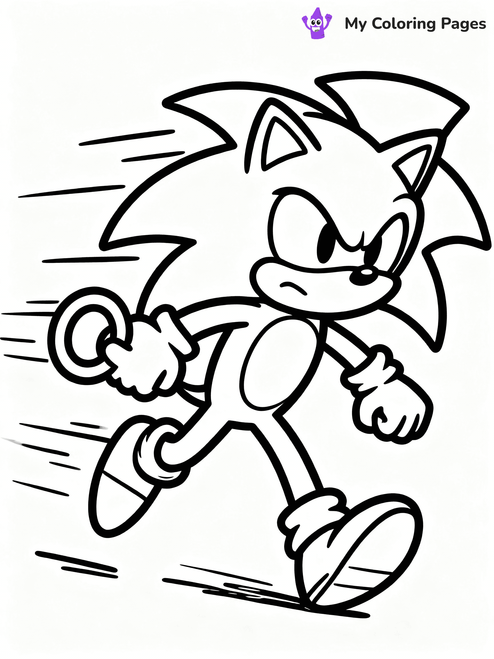 ⚠️ CRITICAL REQUIREMENT - ABSOLUTE BLACK AND WHITE ONLY ⚠️
This MUST be a BLACK AND WHITE line drawing ONLY. NO COLORS whatsoever.
- ONLY pure black lines (#000000) on pure white background (#FFFFFF)
- ABSOLUTELY NO colors, NO shading, NO gradients, NO grayscale
- If there are ANY colors in the output, the image is REJECTED
- This is a COLORING PAGE - meant to be COLORED IN by children
- The output must be UNCOLORED line art ready for coloring
⚠️ SUBJECT TO DRAW: Sonic the Hedgehog in vibrant game-accurate style, bursting forward in a rapid boost dash ring in hand.
(REMEMBER: Output must be BLACK AND WHITE line art only, NOT colored!)
# COLORING PAGE: BLACK OUTLINES ONLY - WHITE BACKGROUND MANDATORY
Create a **coloring book page** using EXACTLY two values: black lines, white space.
## NON-NEGOTIABLE BINARY RULES
- **ONLY #000000 (black) and #FFFFFF (white)** - NO other values exist
- **EVERY PIXEL = BLACK OR WHITE** - no gray/shading/antialiasing
- **WHITE BACKGROUND MANDATORY** - entire canvas stays white
- **ALL SHAPES HOLLOW** - everything is empty outlines waiting to be colored
- **FORBIDDEN:** fills, shading, gradients, patterns, textures, colors
- **NO SOLID REGIONS** - if it's not a thin line, it's wrong
## Universal Line Standards
- Black outlines ONLY - thin, uniform weight
- Every shape completely empty inside
- Closed contours suitable for coloring
- Simple flat illustration - zero depth/3D/realism
- **Style:** Whimsical Doodle Art Alley - rounded, friendly outlines (unless specified)
## Everything = Outline Only
- Characters/animals: hollow shapes
- Objects/clothing: empty contours
- Backgrounds/scenery: line work only
- Natural elements: outlined forms
- Dark/night areas: don't exist (use outlined symbols)
- Textures/patterns: convert to simple lines
## The Test
Can a child color EVERY white space with crayons? If any area is pre-filled/shaded/gray or colored in, it FAILS. Every shape must be waiting to receive color.
**FINAL OUTPUT**: Binary coloring page. Black lines define shapes. White spaces ready for coloring. Nothing else exists. No exceptions. Print-ready.
⚠️ FINAL REMINDER: Draw the subject "Sonic the Hedgehog in vibrant game-accurate style, bursting forward in a rapid boost dash ring in hand." as BLACK AND WHITE line art. Zero colors in output.