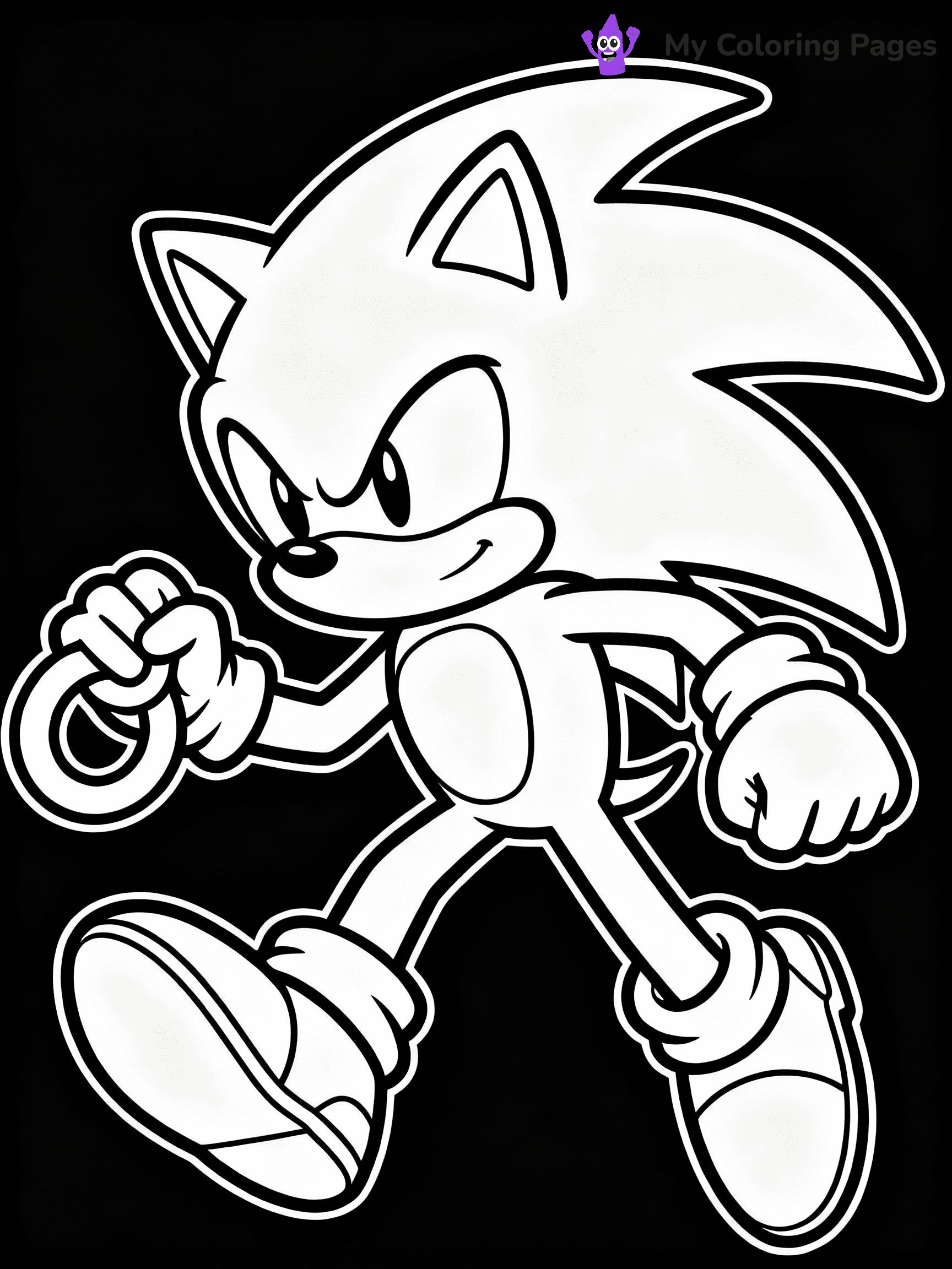 ⚠️ CRITICAL REQUIREMENT - ABSOLUTE BLACK AND WHITE ONLY ⚠️
This MUST be a BLACK AND WHITE line drawing ONLY. NO COLORS whatsoever.
- ONLY pure black lines (#000000) on pure white background (#FFFFFF)
- ABSOLUTELY NO colors, NO shading, NO gradients, NO grayscale
- If there are ANY colors in the output, the image is REJECTED
- This is a COLORING PAGE - meant to be COLORED IN by children
- The output must be UNCOLORED line art ready for coloring
⚠️ SUBJECT TO DRAW: Sonic the Hedgehog in vibrant game-accurate style, bursting forward in a rapid boost dash ring in hand.
(REMEMBER: Output must be BLACK AND WHITE line art only, NOT colored!)
# COLORING PAGE: BLACK OUTLINES ONLY - WHITE BACKGROUND MANDATORY
Create a **coloring book page** using EXACTLY two values: black lines, white space.
## NON-NEGOTIABLE BINARY RULES
- **ONLY #000000 (black) and #FFFFFF (white)** - NO other values exist
- **EVERY PIXEL = BLACK OR WHITE** - no gray/shading/antialiasing
- **WHITE BACKGROUND MANDATORY** - entire canvas stays white
- **ALL SHAPES HOLLOW** - everything is empty outlines waiting to be colored
- **FORBIDDEN:** fills, shading, gradients, patterns, textures, colors
- **NO SOLID REGIONS** - if it's not a thin line, it's wrong
## Universal Line Standards
- Black outlines ONLY - thin, uniform weight
- Every shape completely empty inside
- Closed contours suitable for coloring
- Simple flat illustration - zero depth/3D/realism
- **Style:** Whimsical Doodle Art Alley - rounded, friendly outlines (unless specified)
## Everything = Outline Only
- Characters/animals: hollow shapes
- Objects/clothing: empty contours
- Backgrounds/scenery: line work only
- Natural elements: outlined forms
- Dark/night areas: don't exist (use outlined symbols)
- Textures/patterns: convert to simple lines
## The Test
Can a child color EVERY white space with crayons? If any area is pre-filled/shaded/gray or colored in, it FAILS. Every shape must be waiting to receive color.
**FINAL OUTPUT**: Binary coloring page. Black lines define shapes. White spaces ready for coloring. Nothing else exists. No exceptions. Print-ready.
⚠️ FINAL REMINDER: Draw the subject "Sonic the Hedgehog in vibrant game-accurate style, bursting forward in a rapid boost dash ring in hand." as BLACK AND WHITE line art. Zero colors in output.