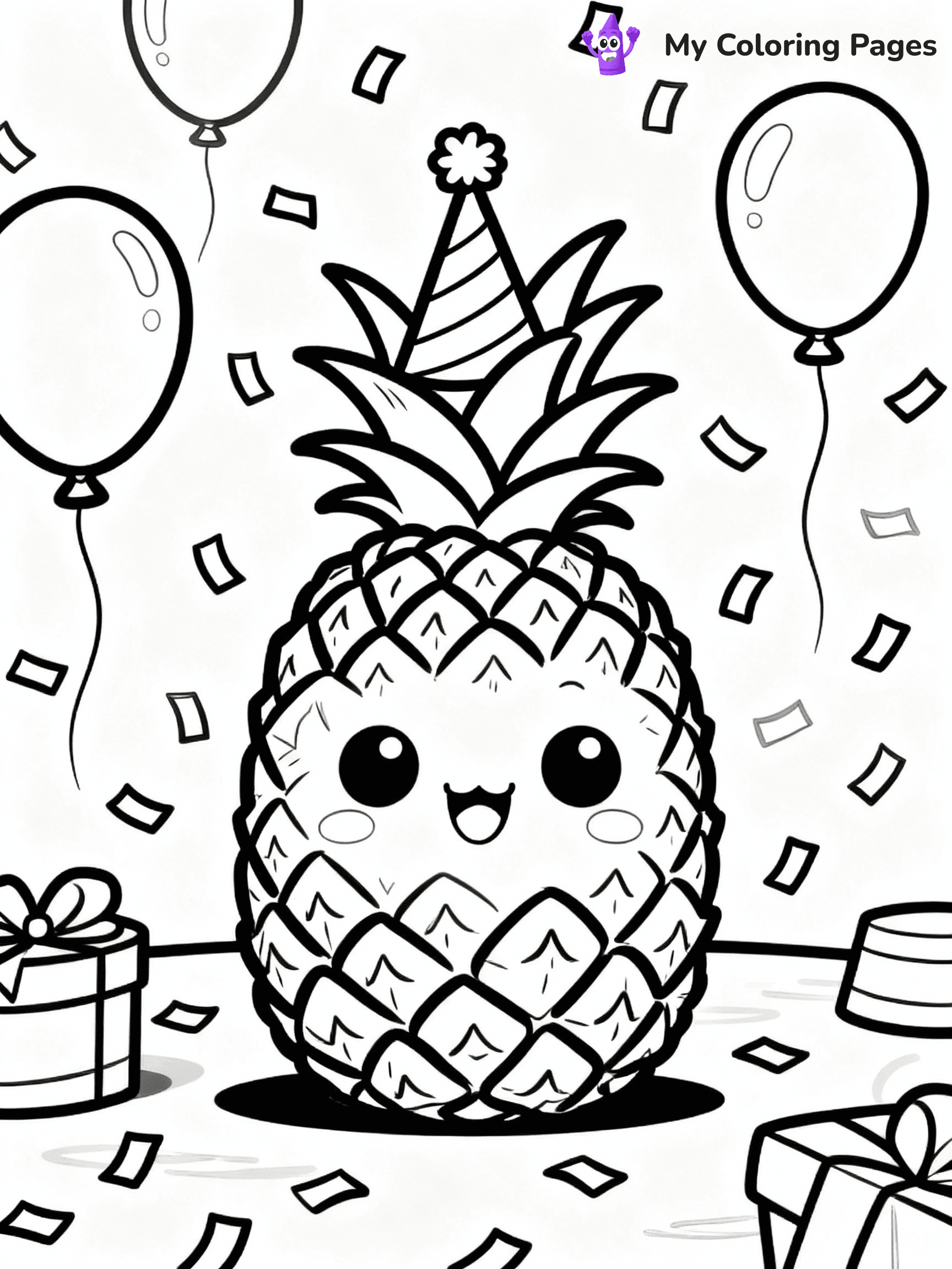 Pineapple Coloring Pages - 23