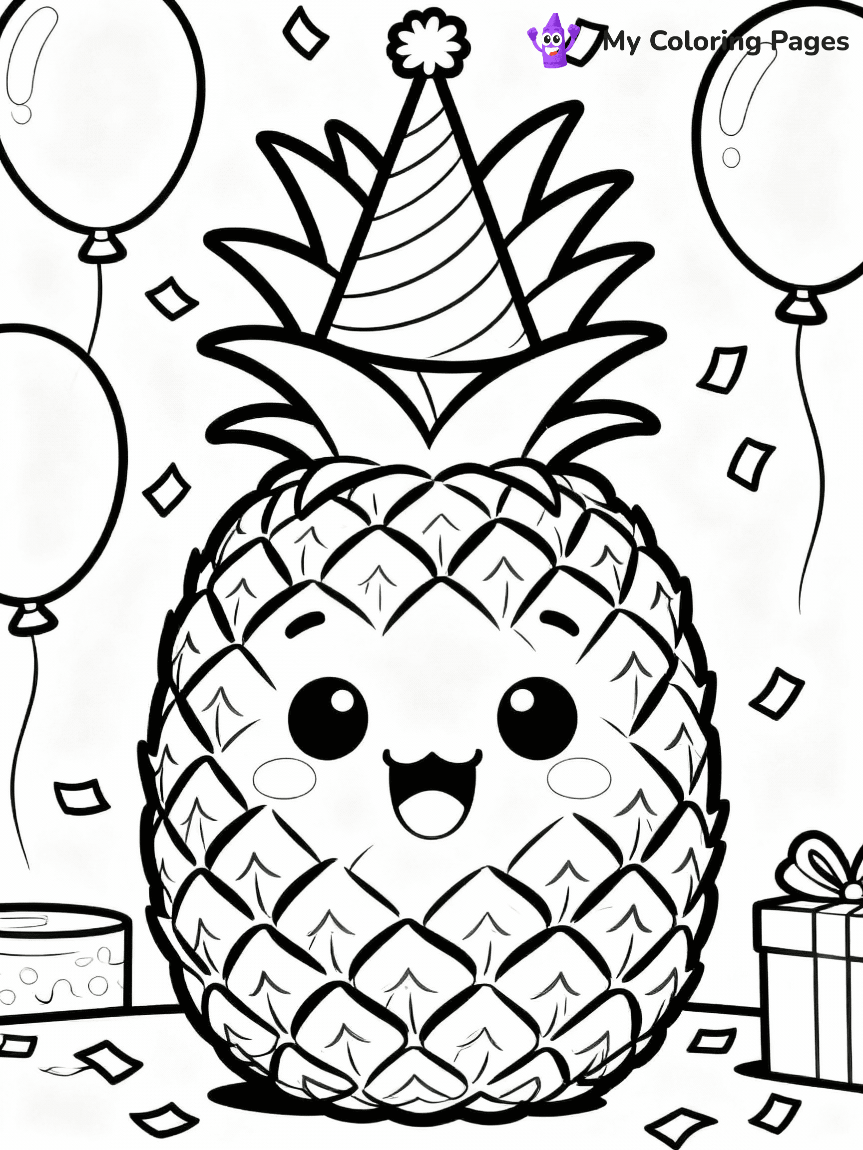 Pineapple Coloring Pages - 19