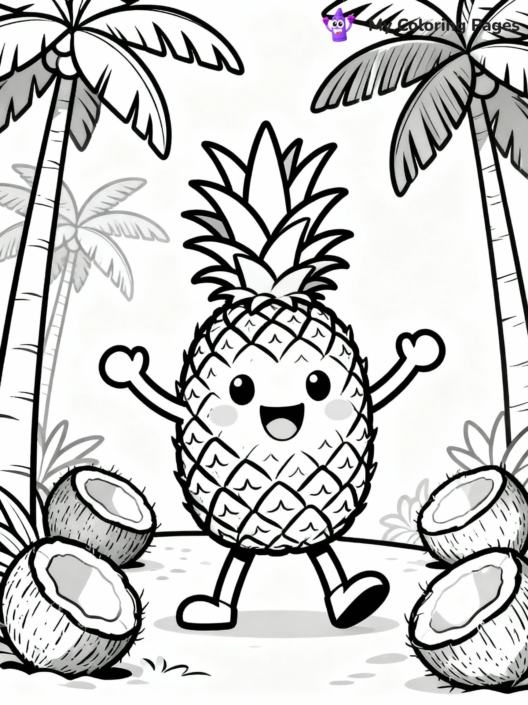 Pineapple Coloring Pages - 6
