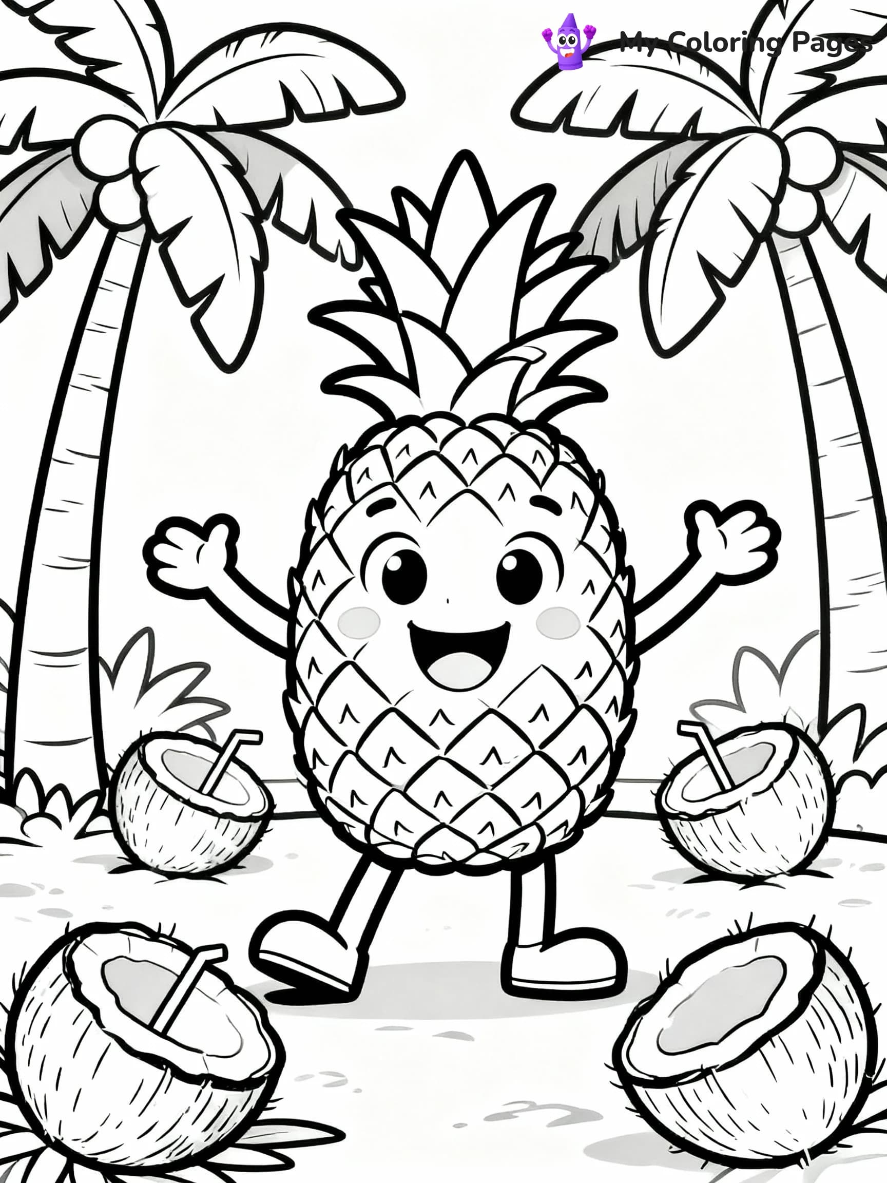 Pineapple Coloring Pages - 5