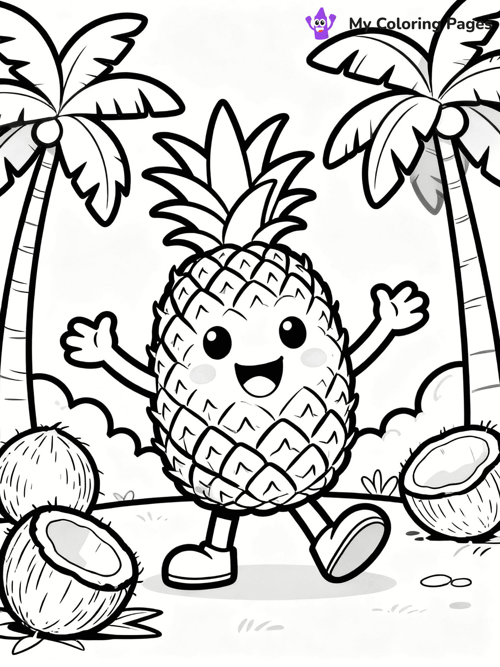 Pineapple Coloring Pages - 3