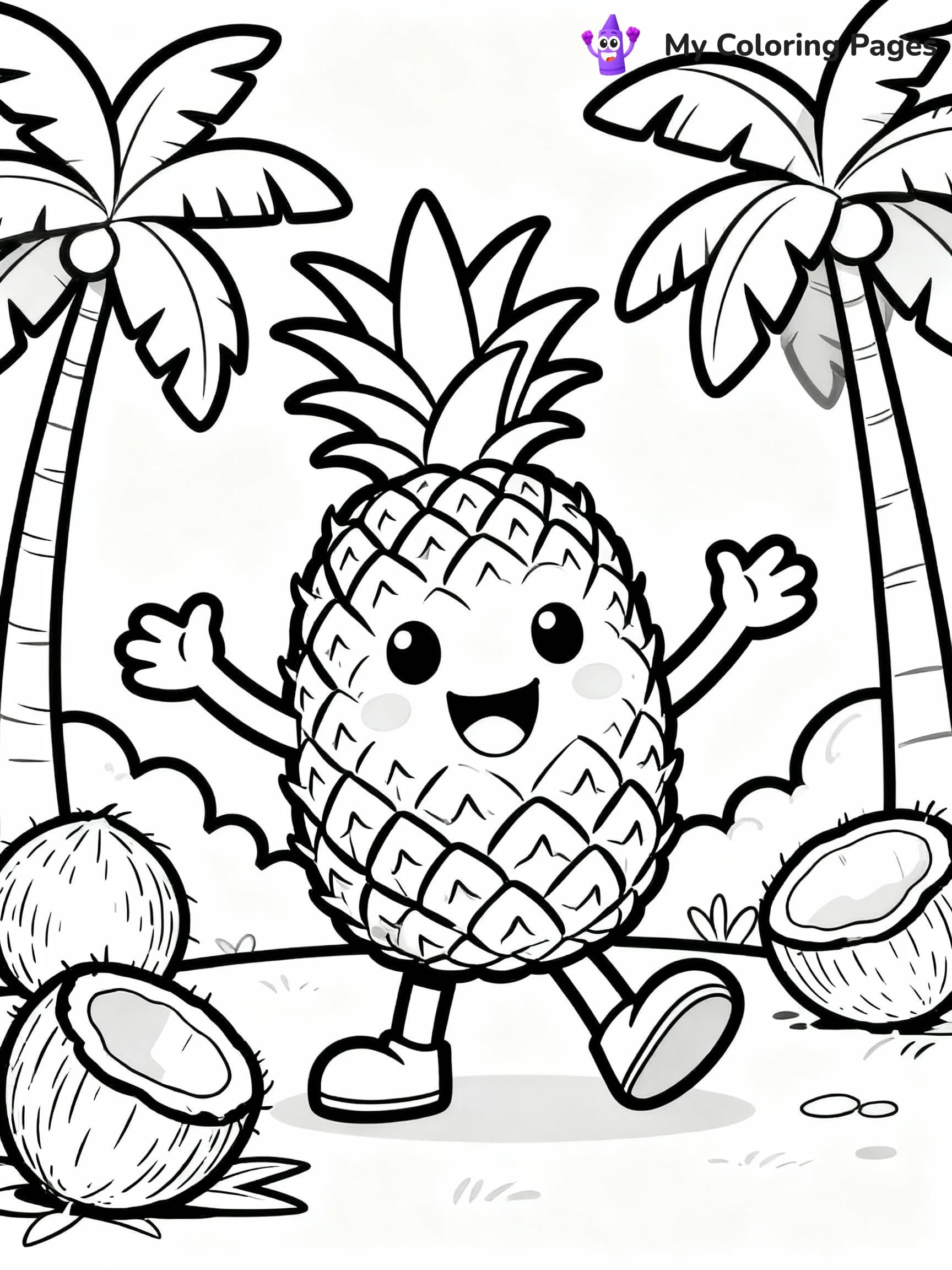 Pineapple Coloring Pages - 3