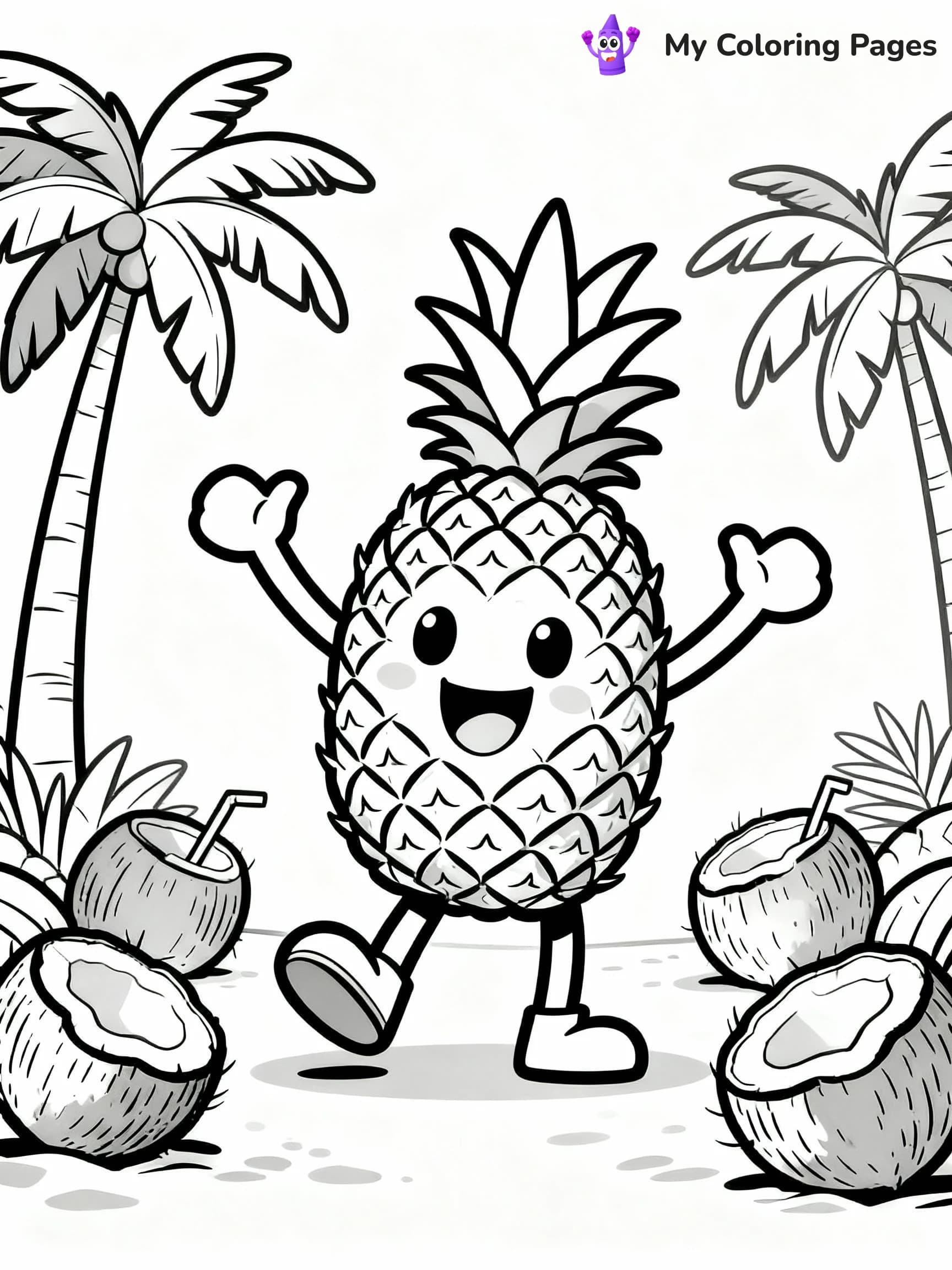 Pineapple Coloring Pages - 2