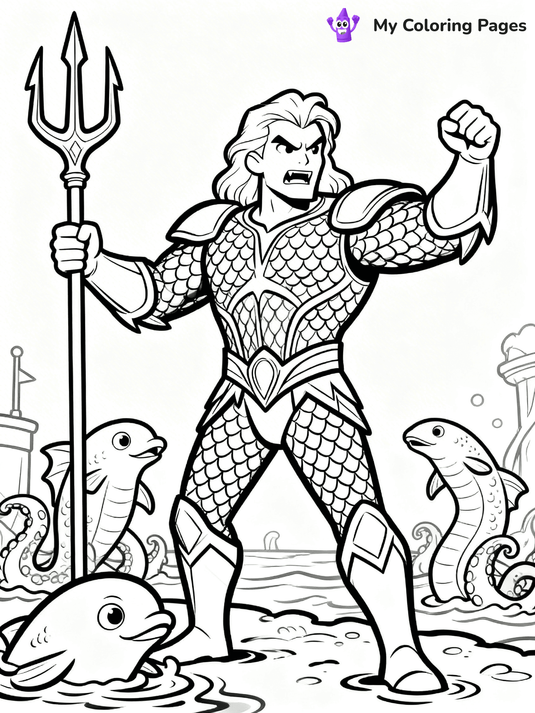 Aquaman Coloring Pages - 18