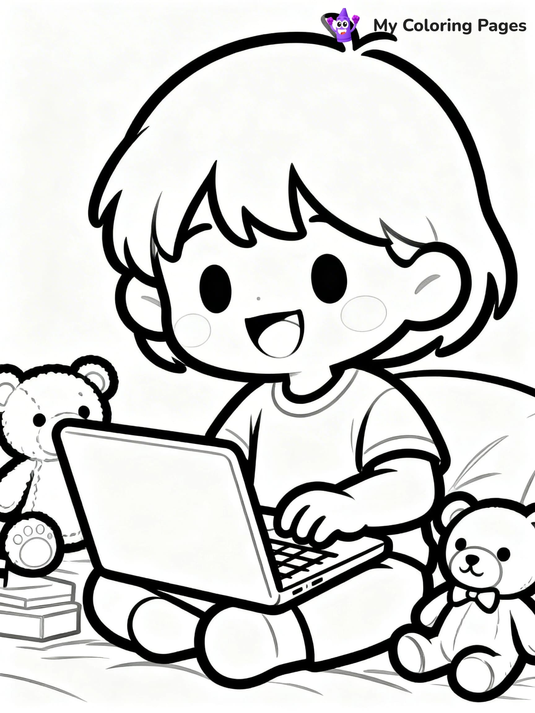 Laptop Coloring Pages - 24