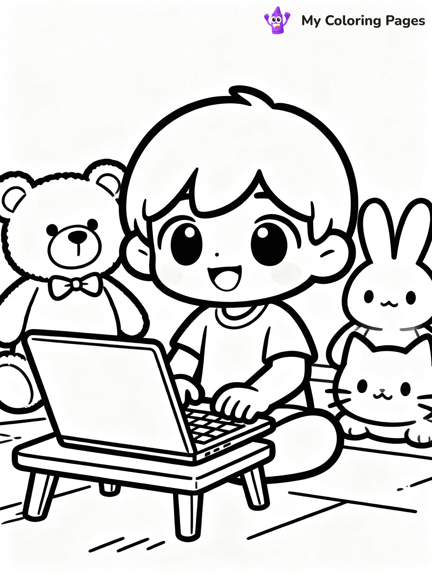 Laptop Coloring Pages - 22
