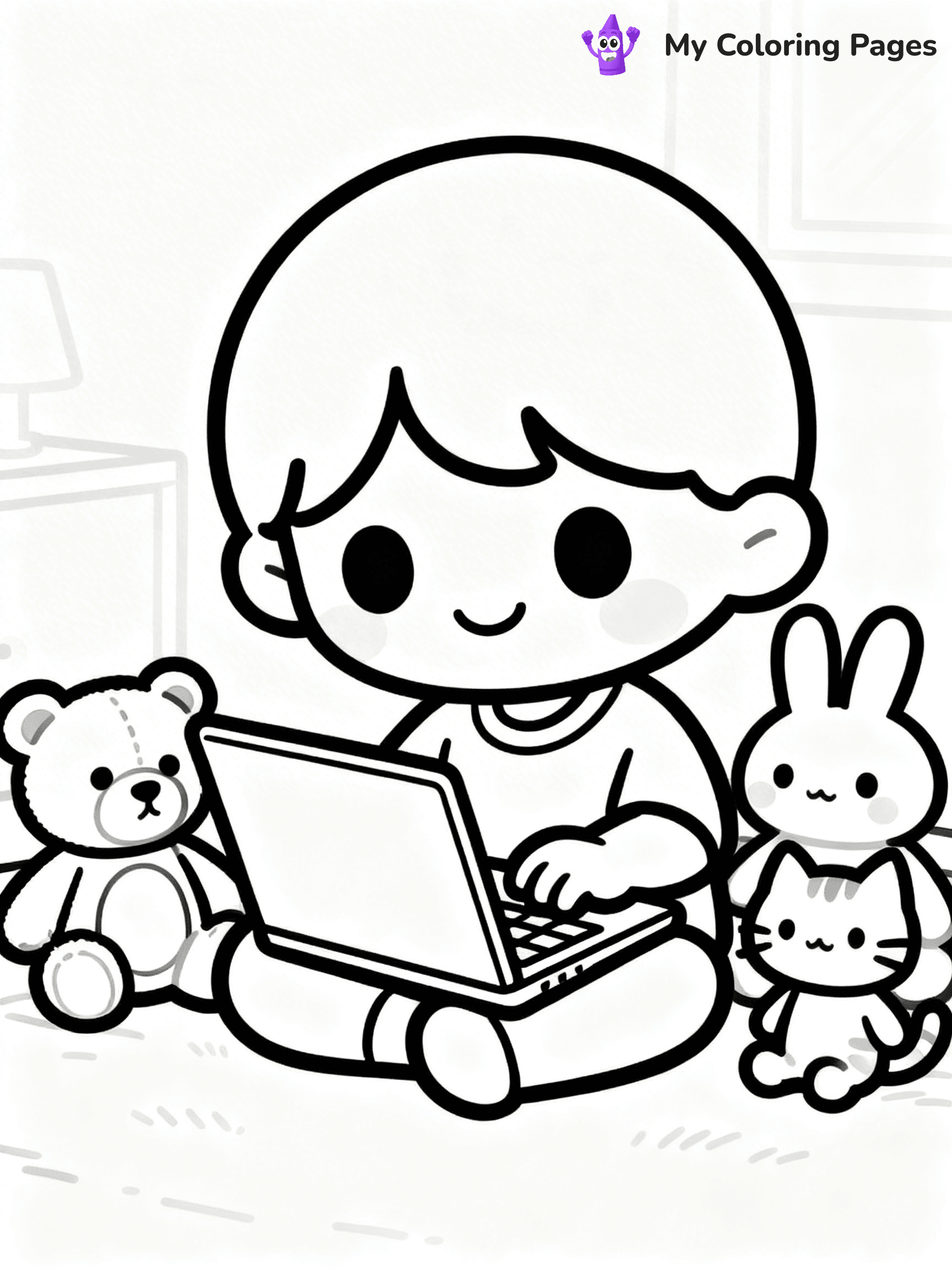 Laptop Coloring Pages - 21