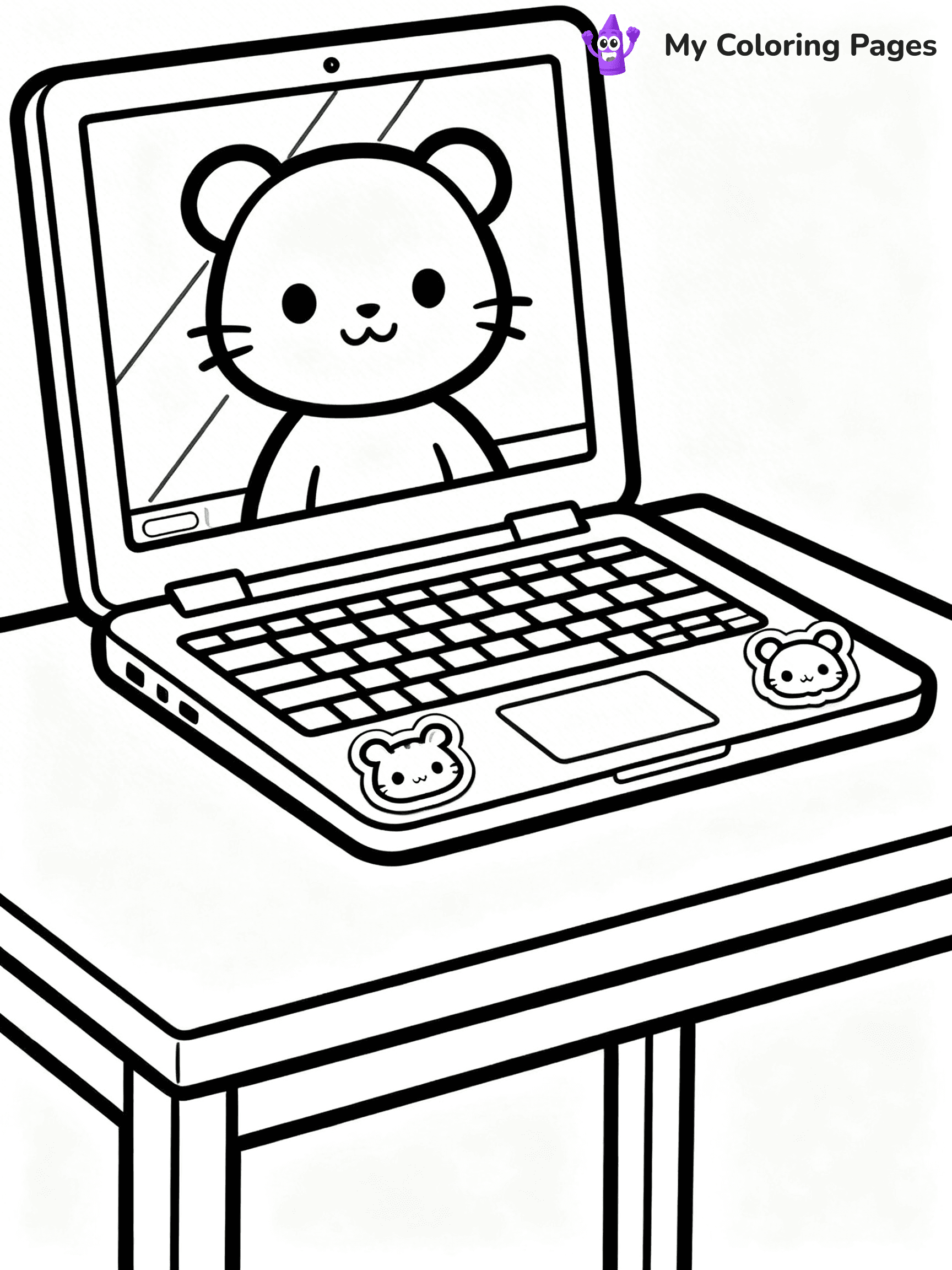 Laptop Coloring Pages - 17