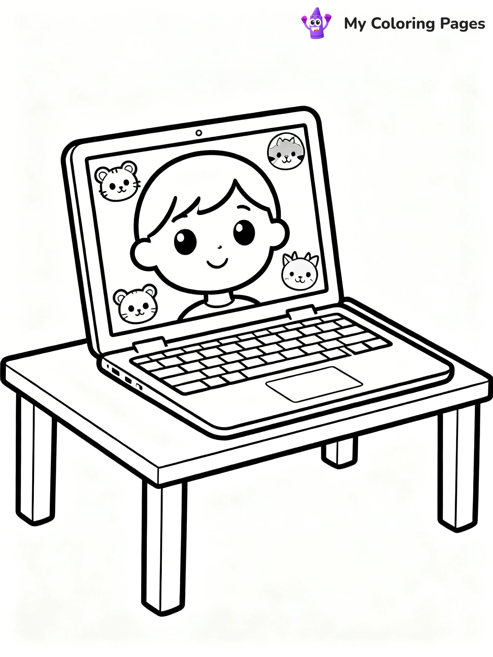 Laptop Coloring Pages - 16