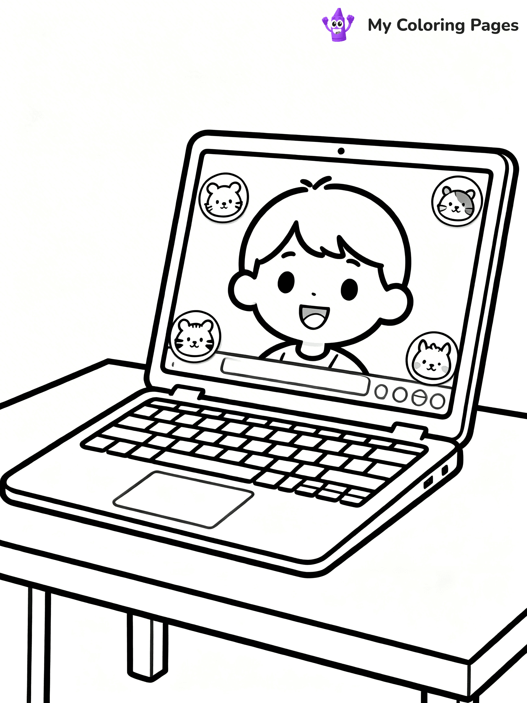 Laptop Coloring Pages - 15