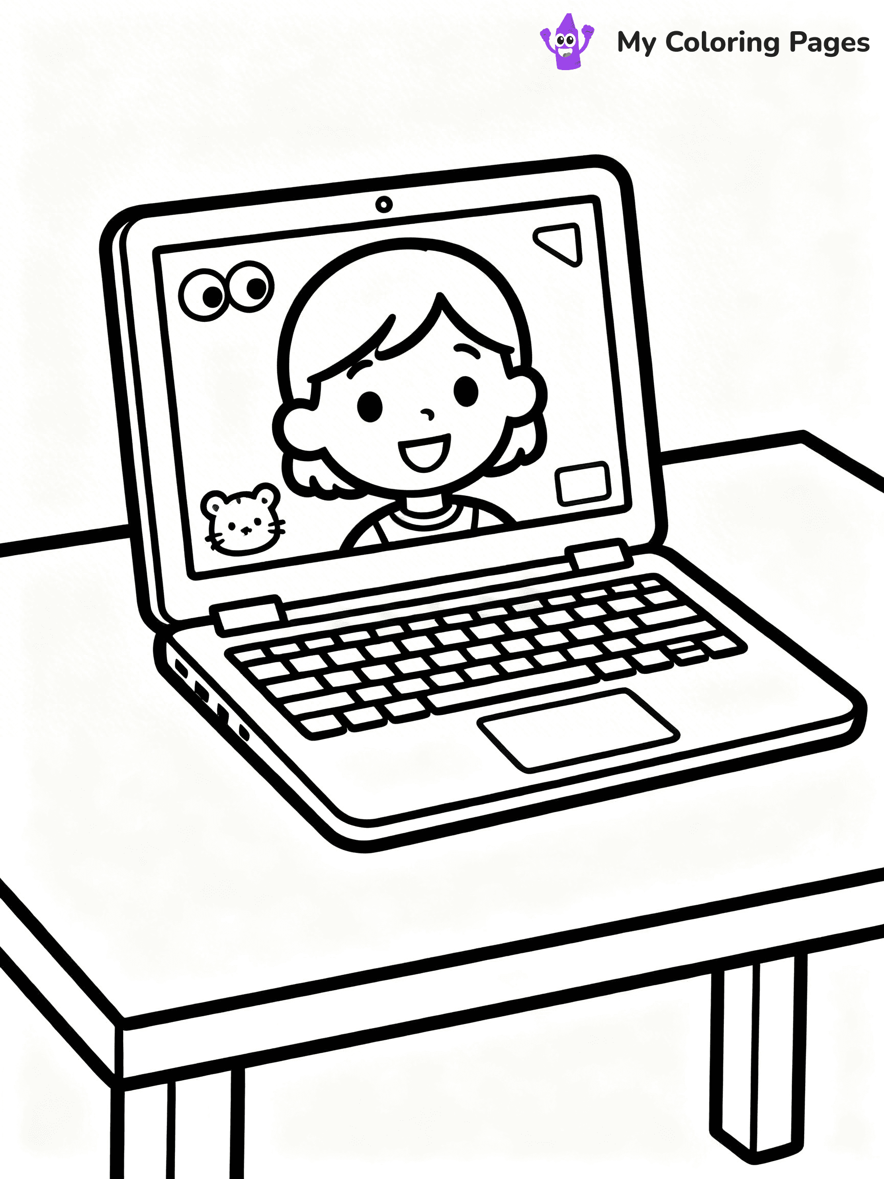 Laptop Coloring Pages - 14