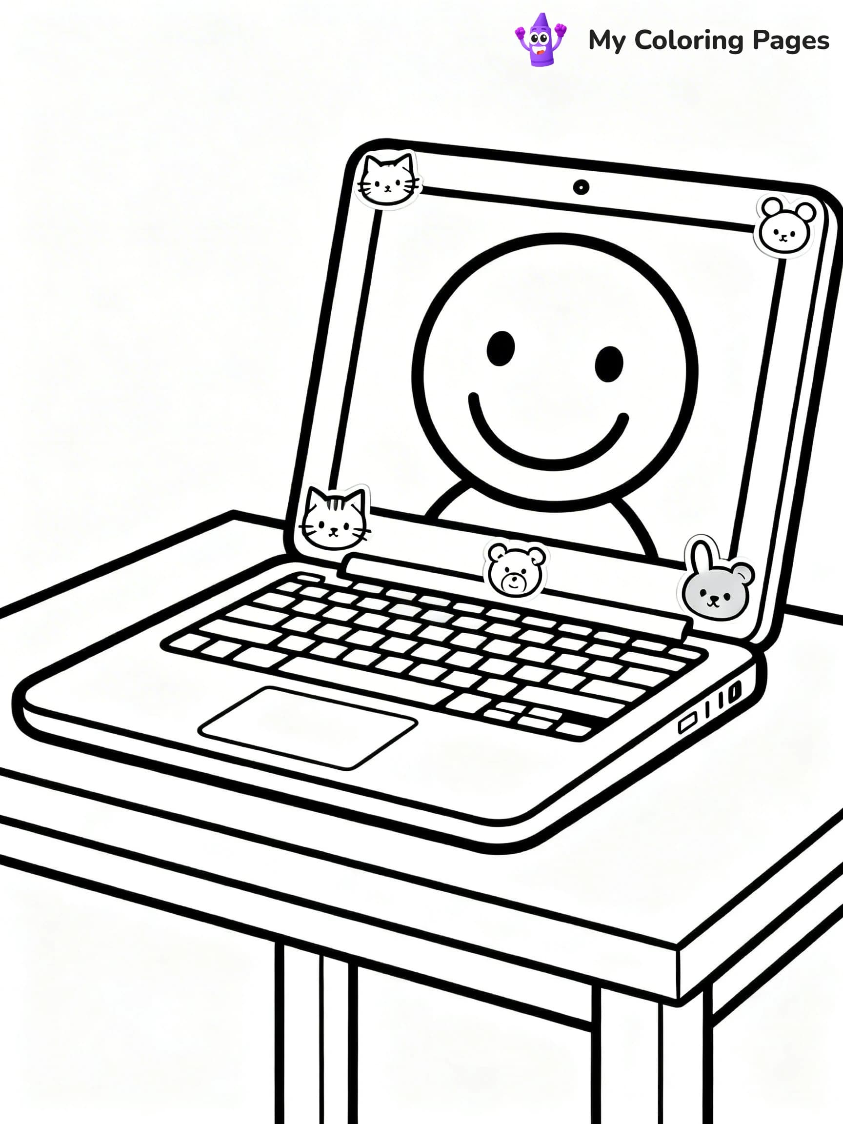 Laptop Coloring Pages - 13