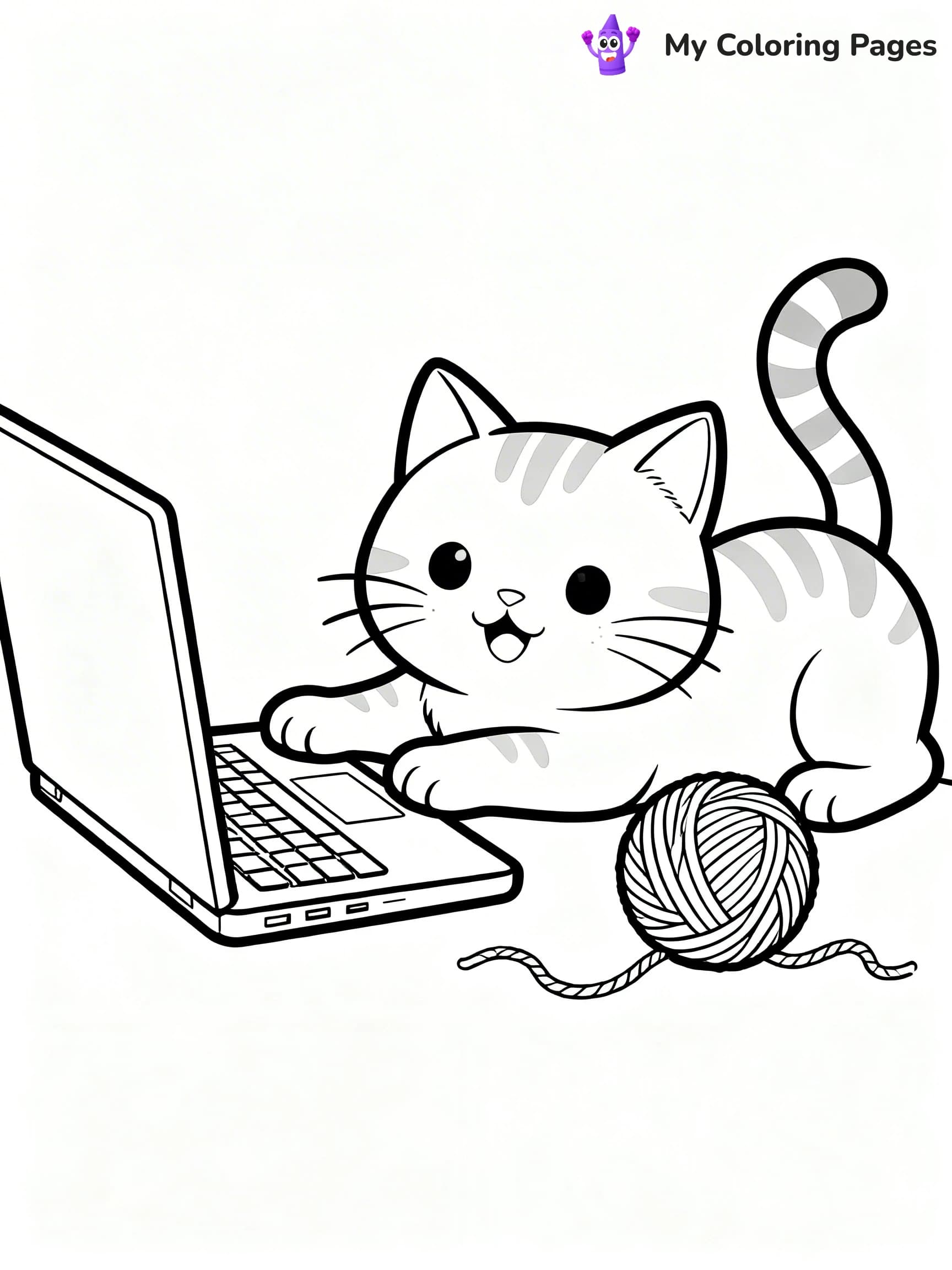 Laptop Coloring Pages - 12