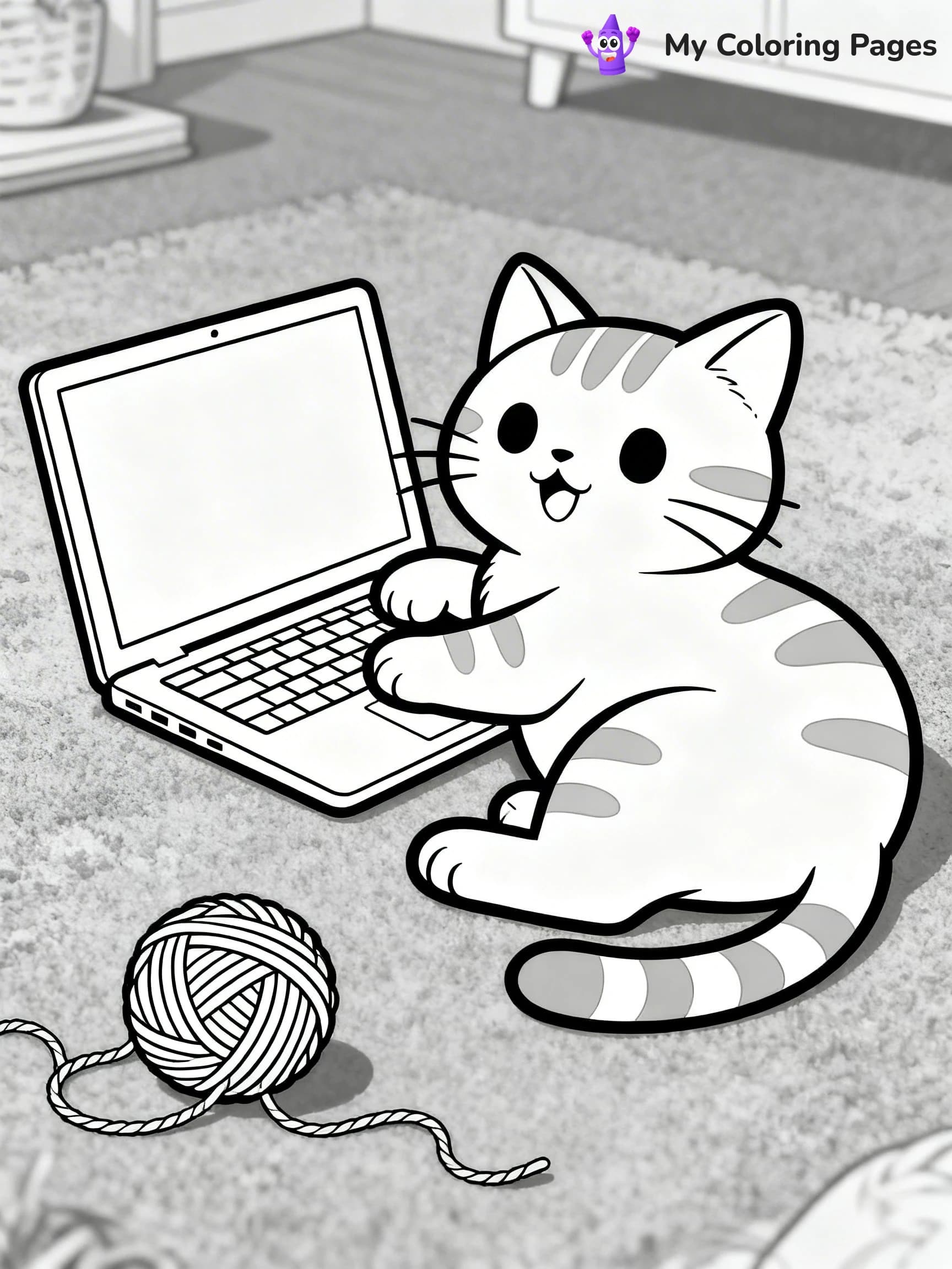 Laptop Coloring Pages - 10