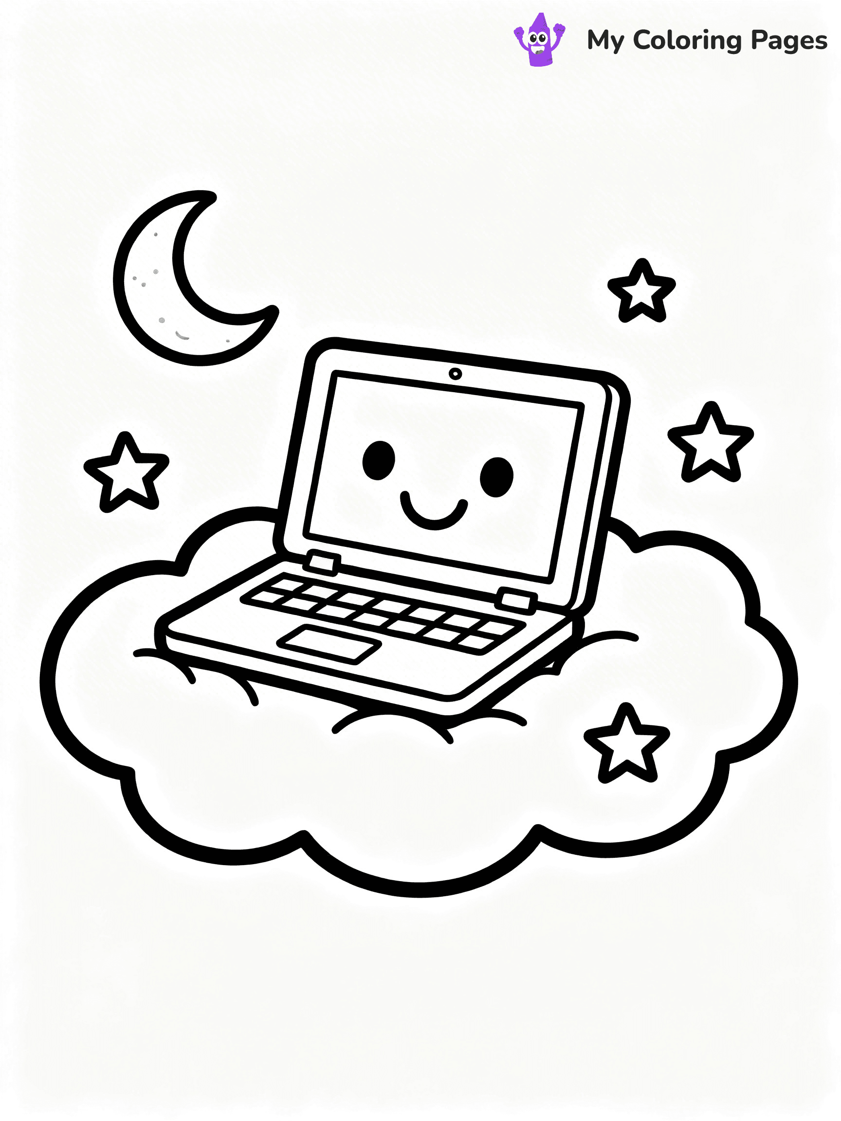 Laptop Coloring Pages - 9