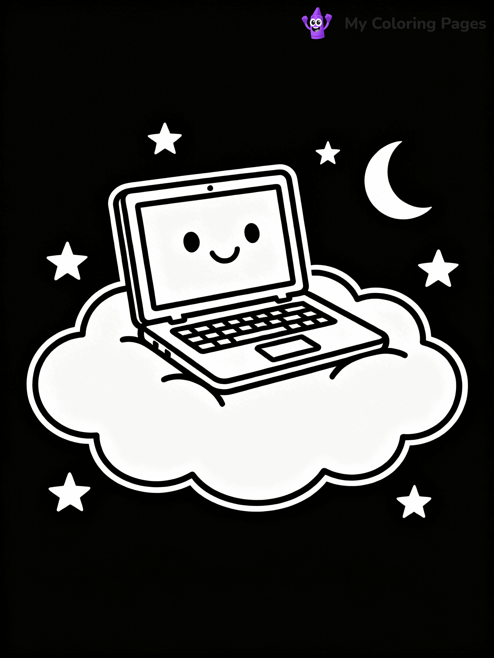 Laptop Coloring Pages - 7