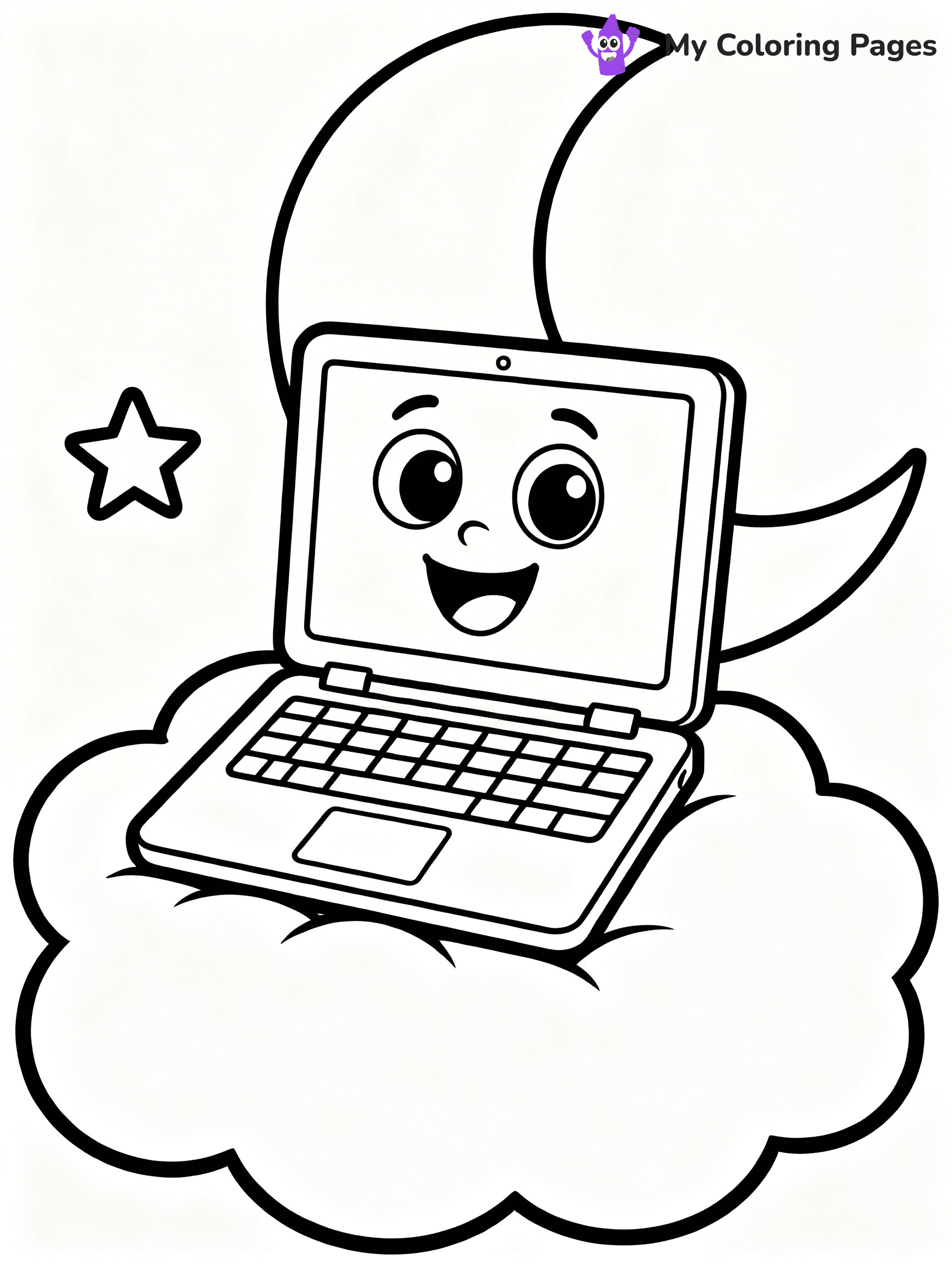 Laptop Coloring Pages - 6