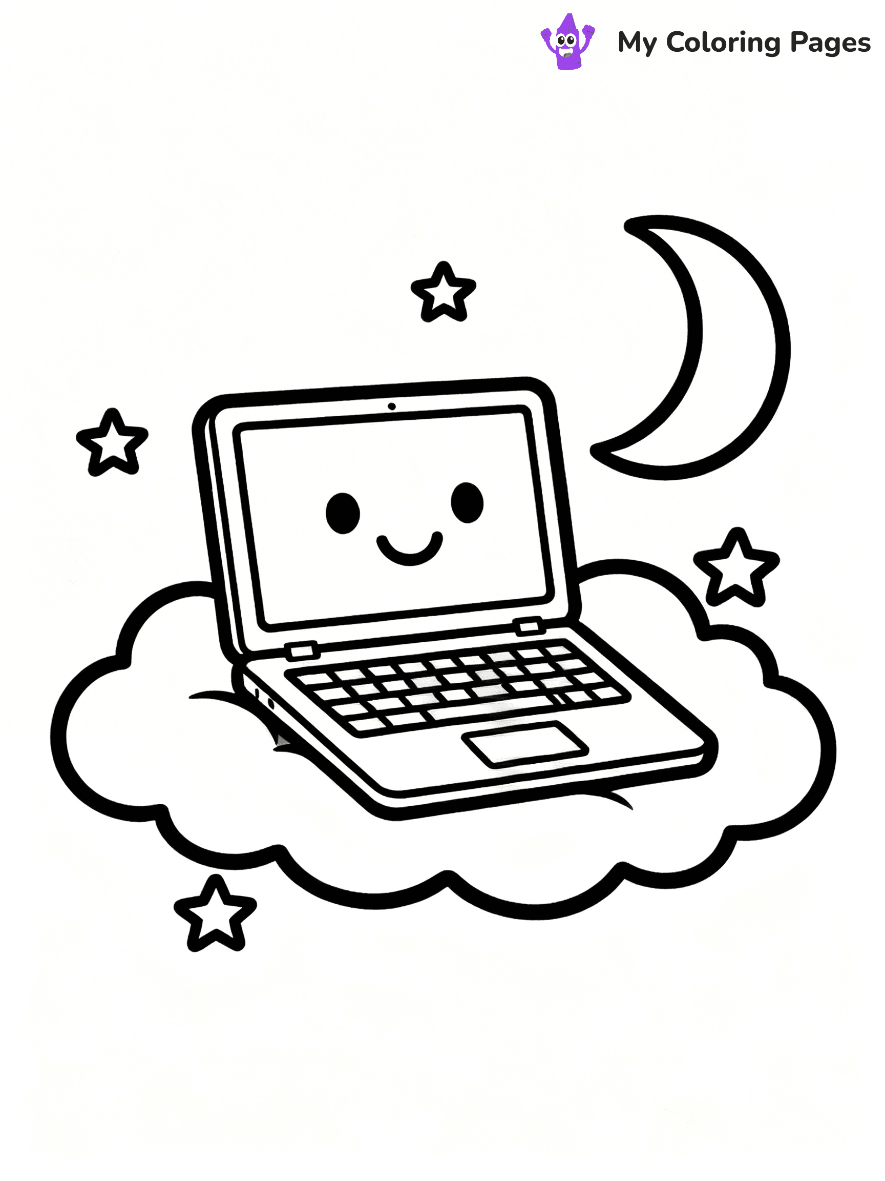 Laptop Coloring Pages - 4