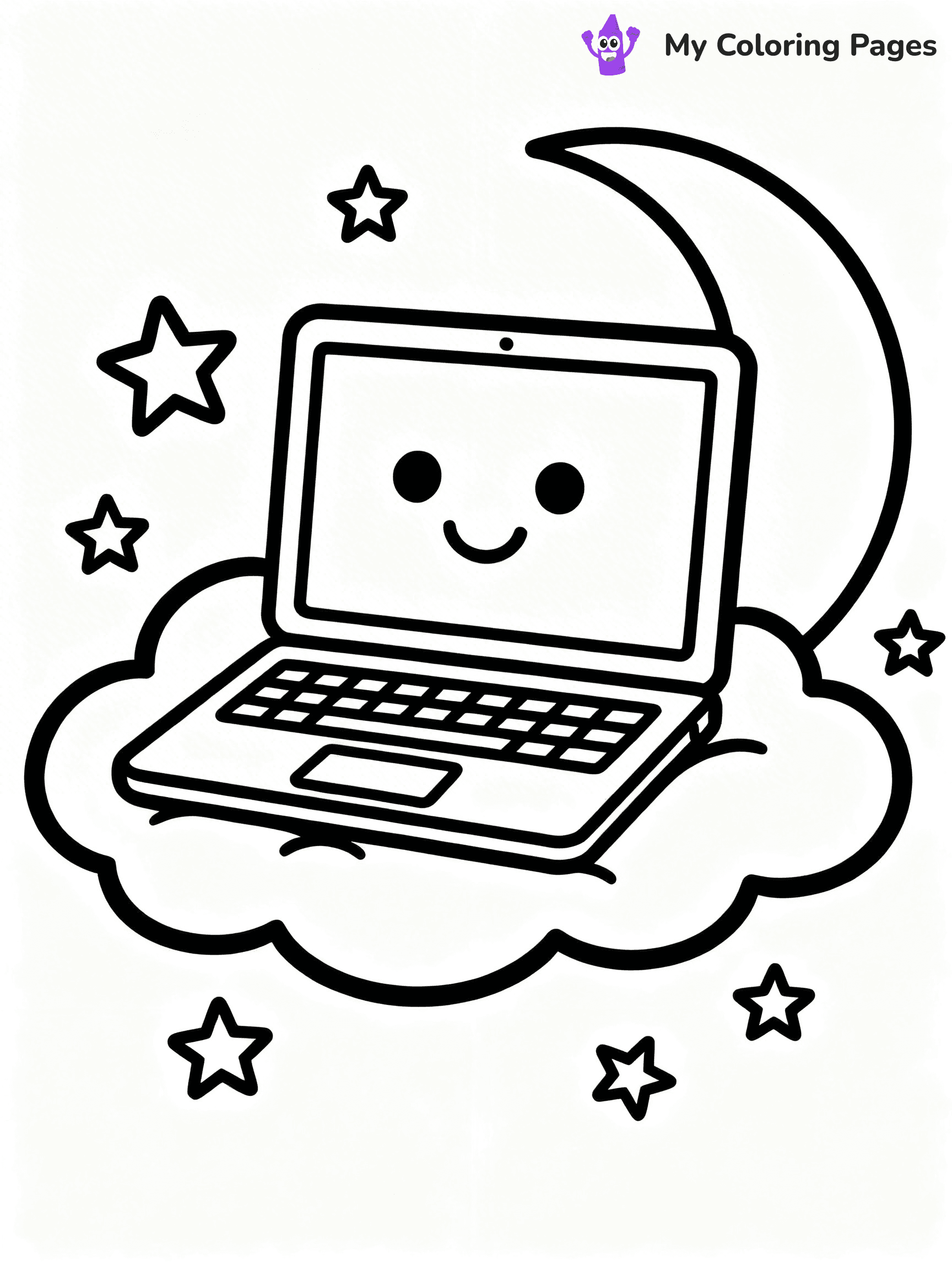 Laptop Coloring Pages - 3