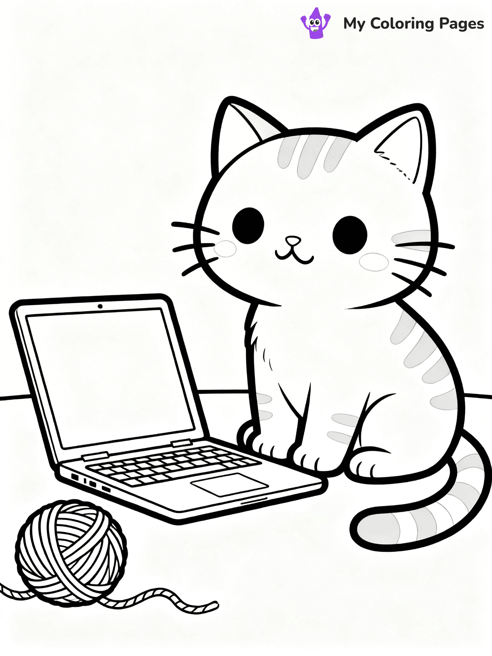 Laptop Coloring Pages - 1