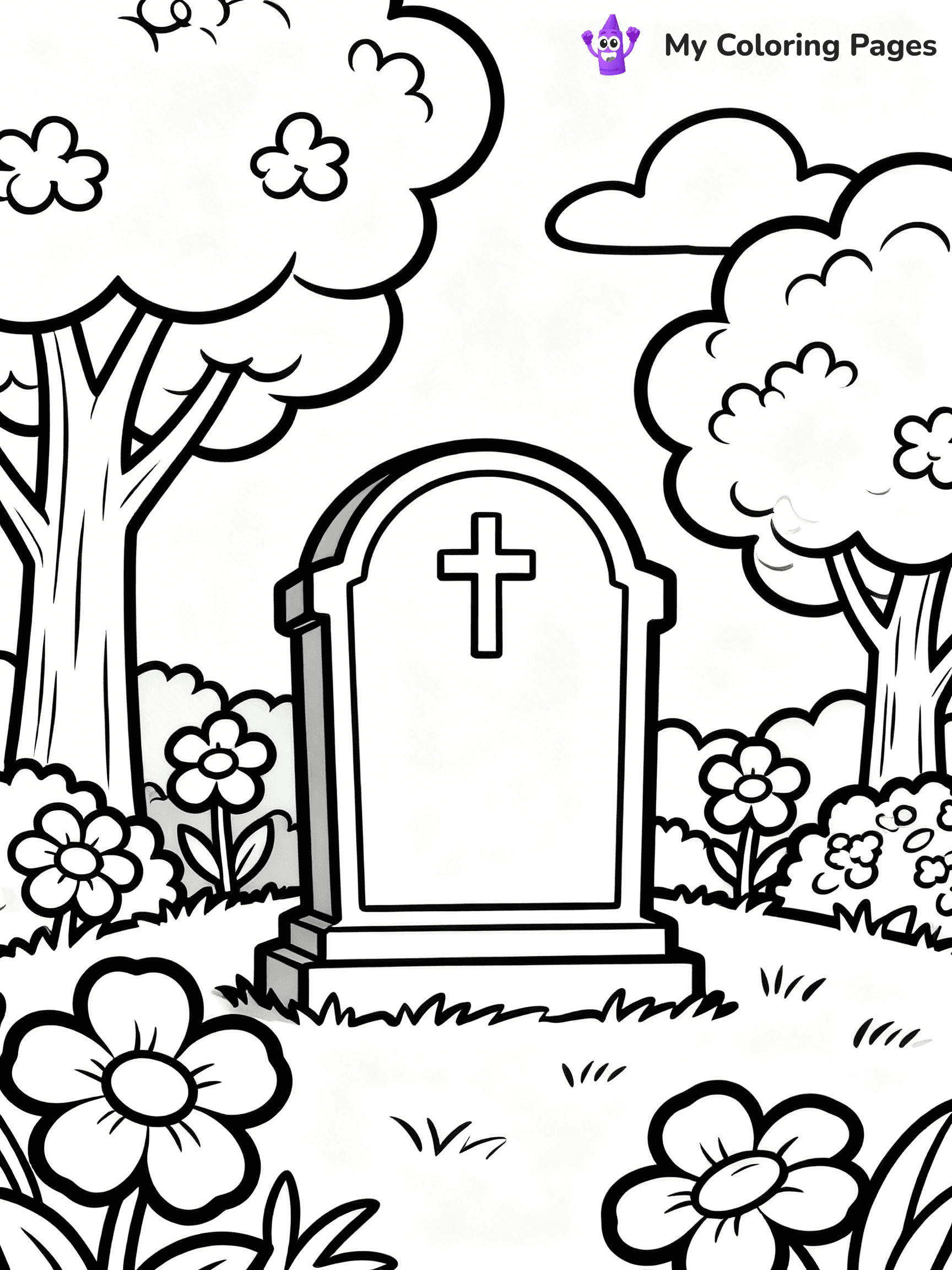 Empty Tomb Coloring Pages - 1