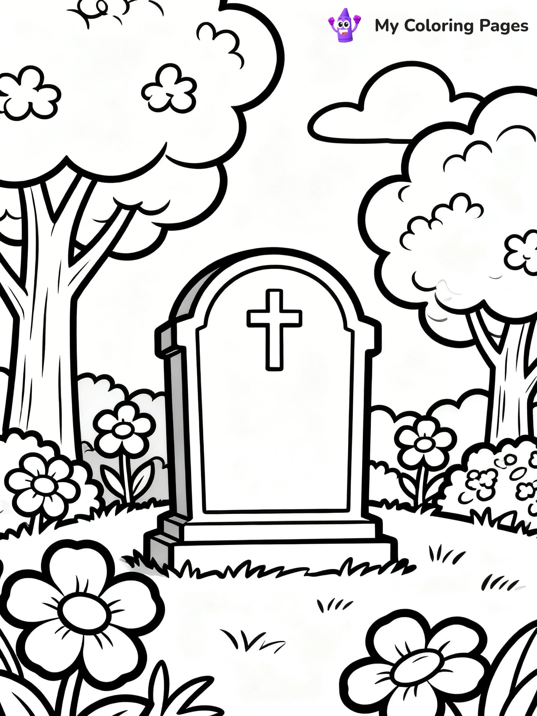 Empty Tomb Coloring Pages - 1