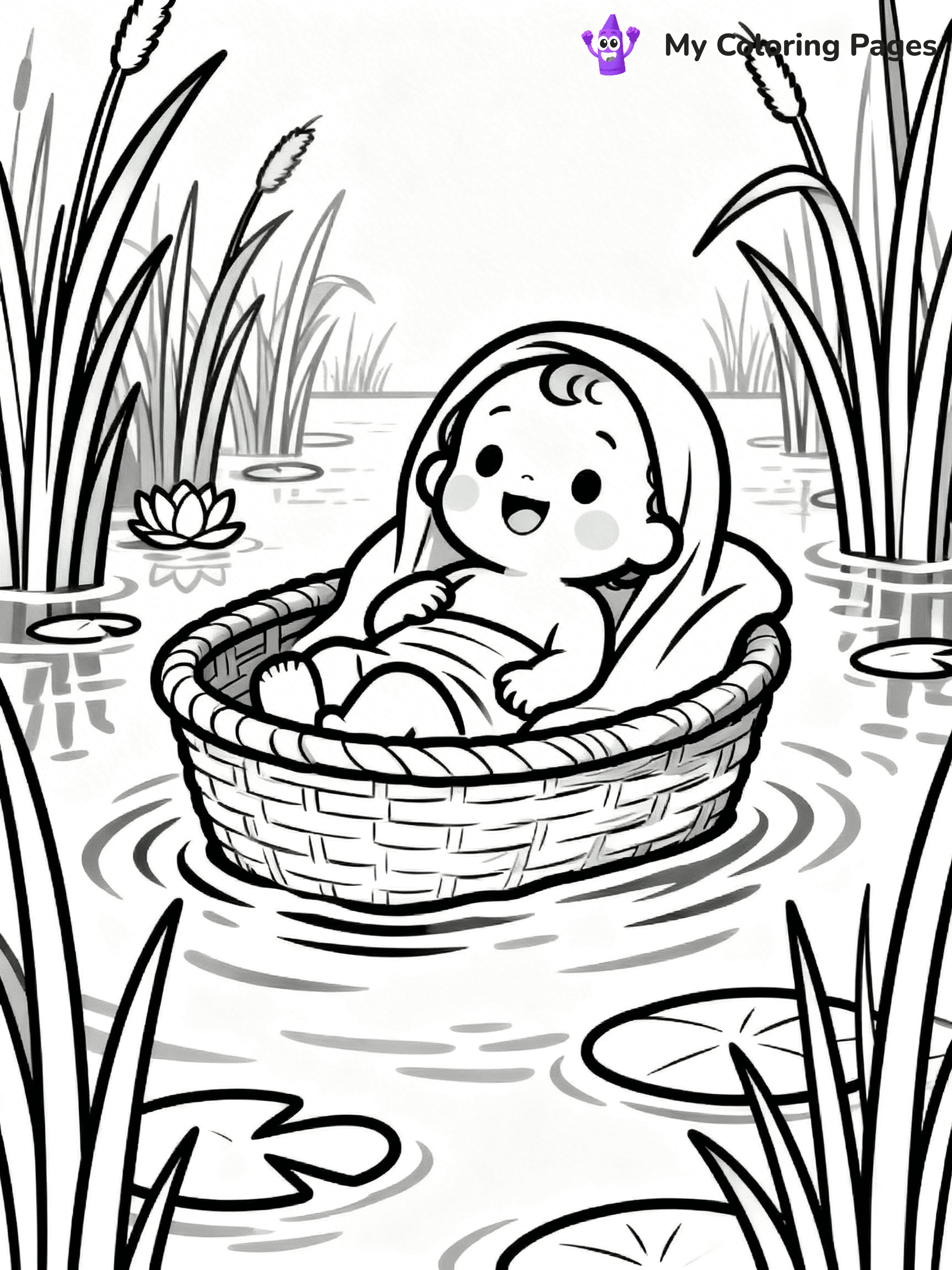 Baby Moses Coloring Pages - 26