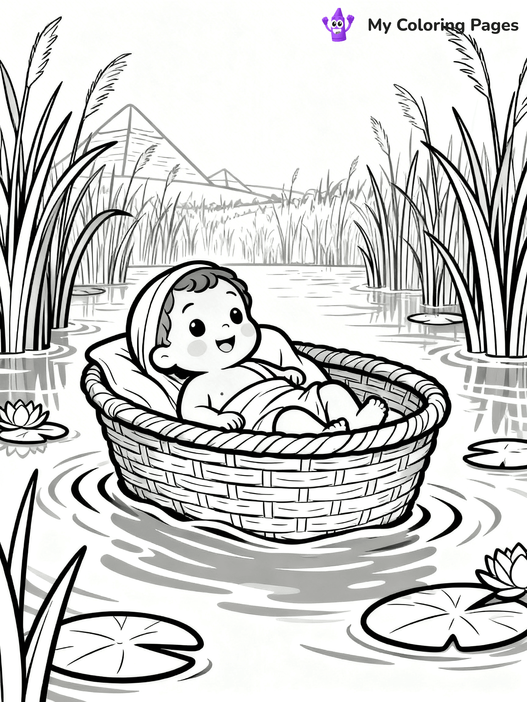 Baby Moses Coloring Pages - 25
