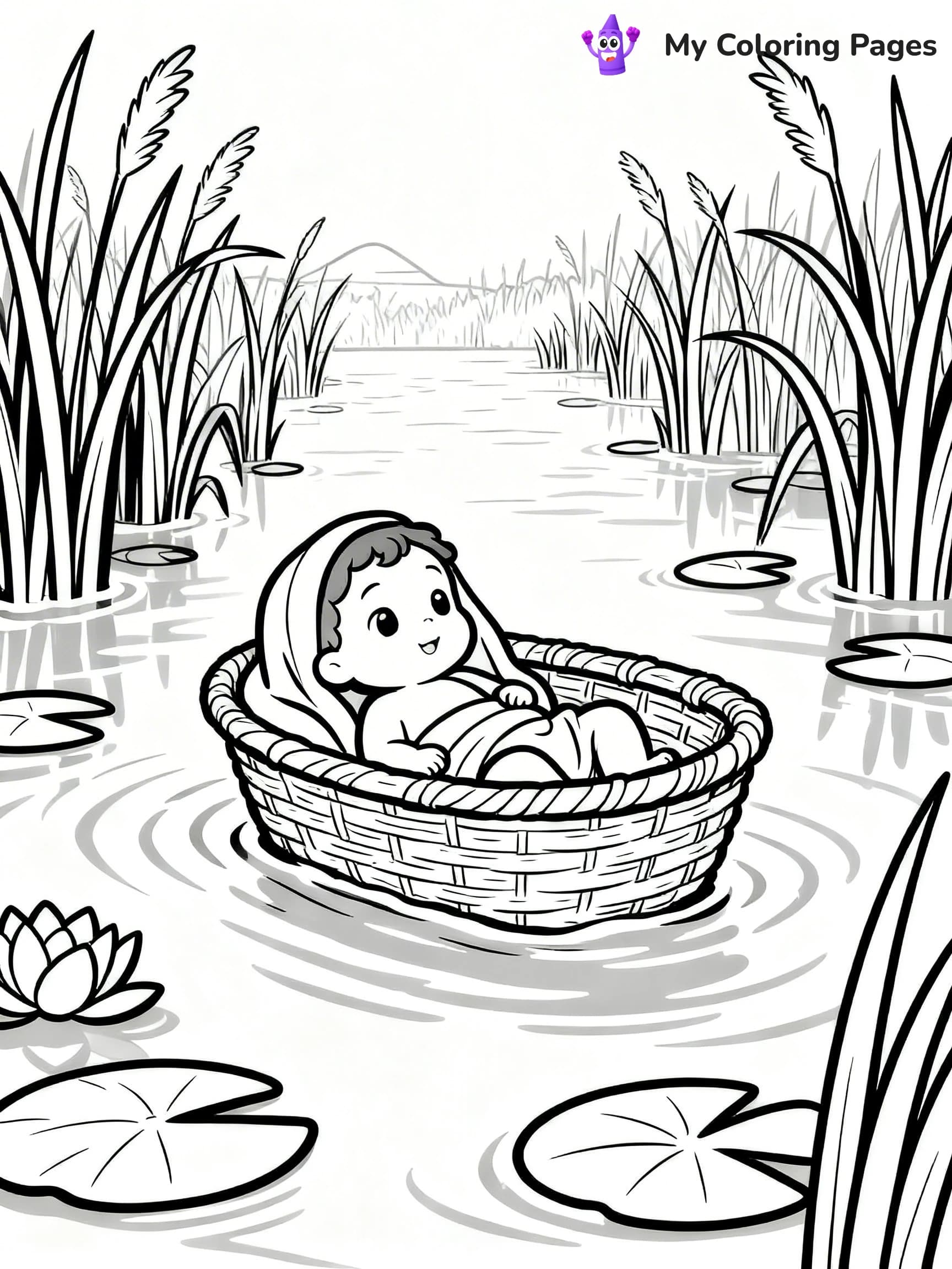 Baby Moses Coloring Pages - 23