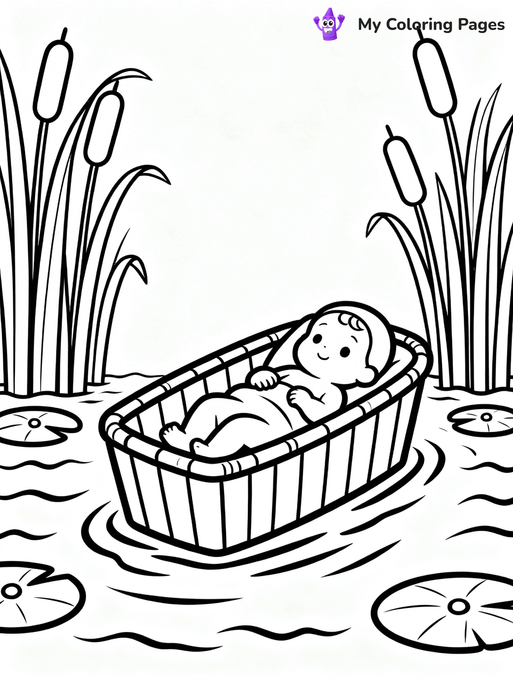 Baby Moses Coloring Pages - 22