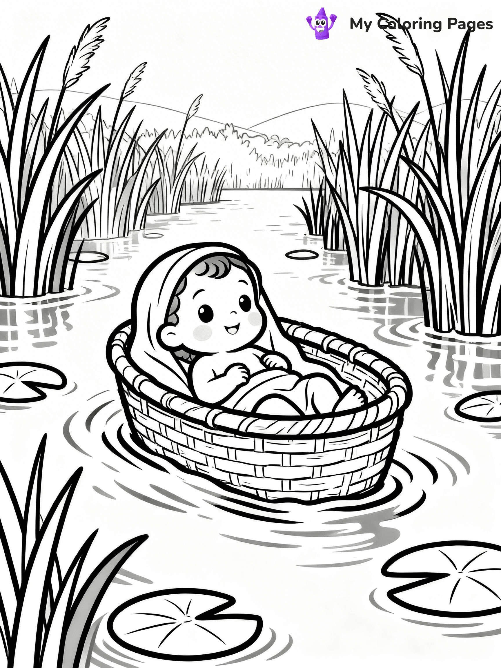 Baby Moses Coloring Pages - 21