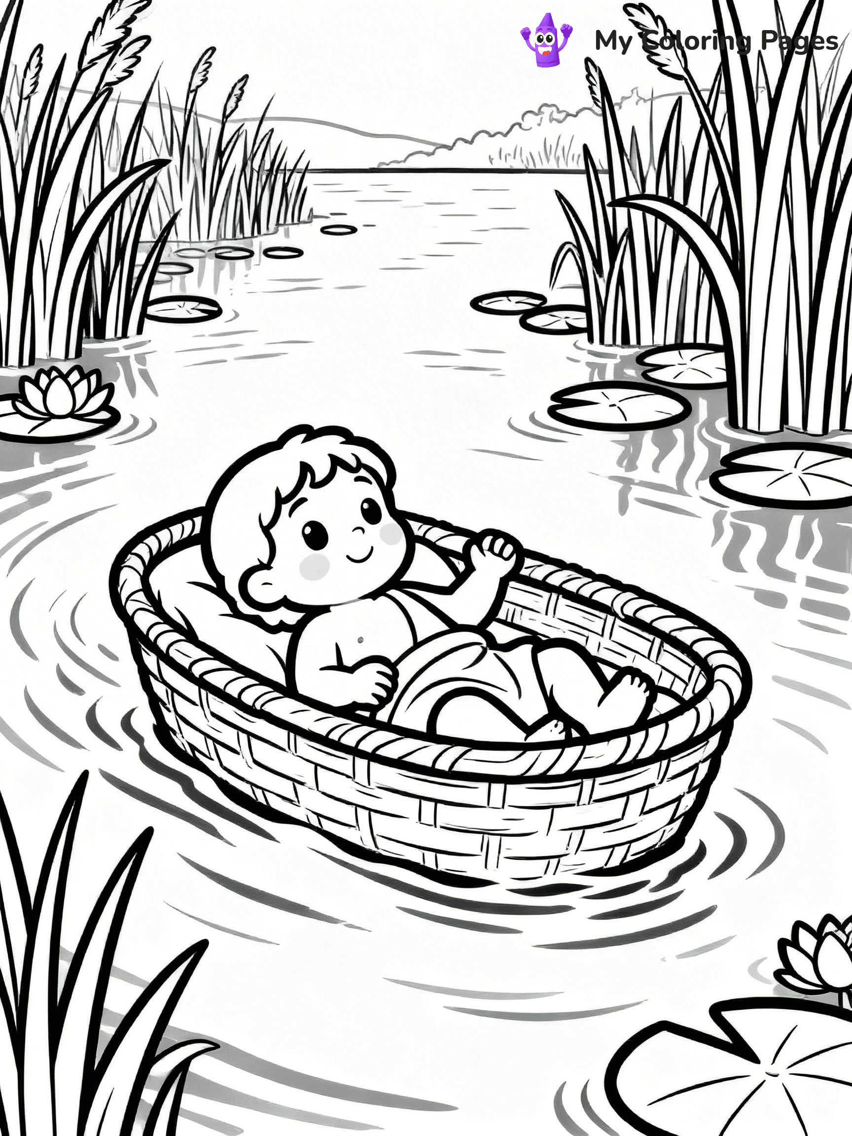 Baby Moses Coloring Pages - 20