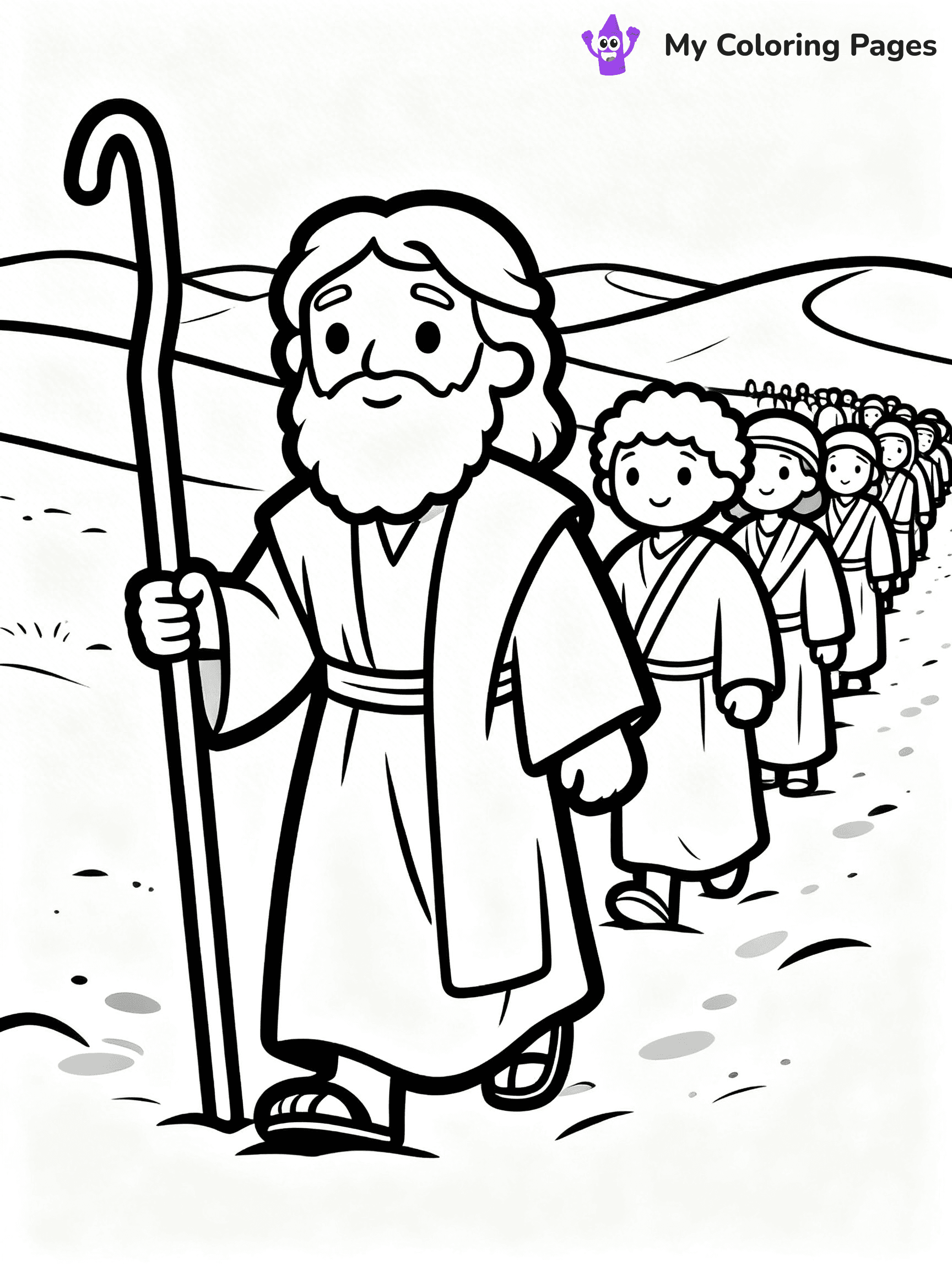 Baby Moses Coloring Pages - 7