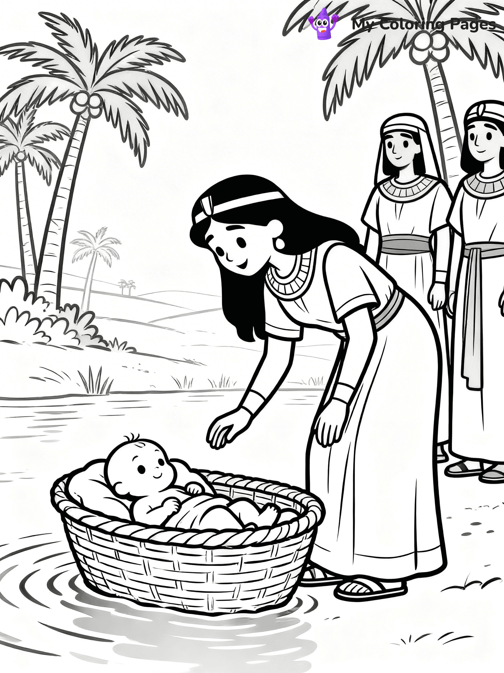 Baby Moses Coloring Pages - 6