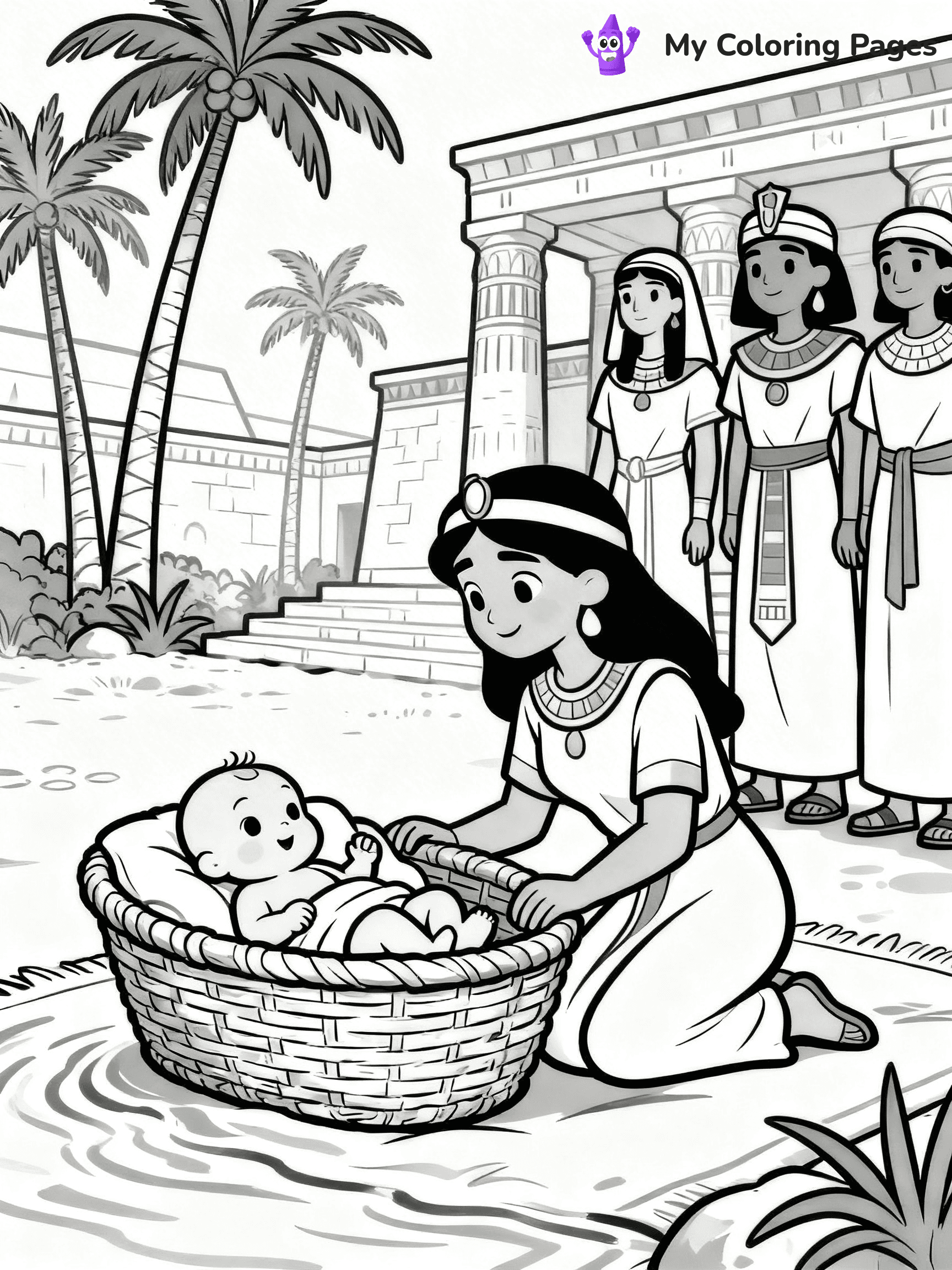 Baby Moses Coloring Pages - 4