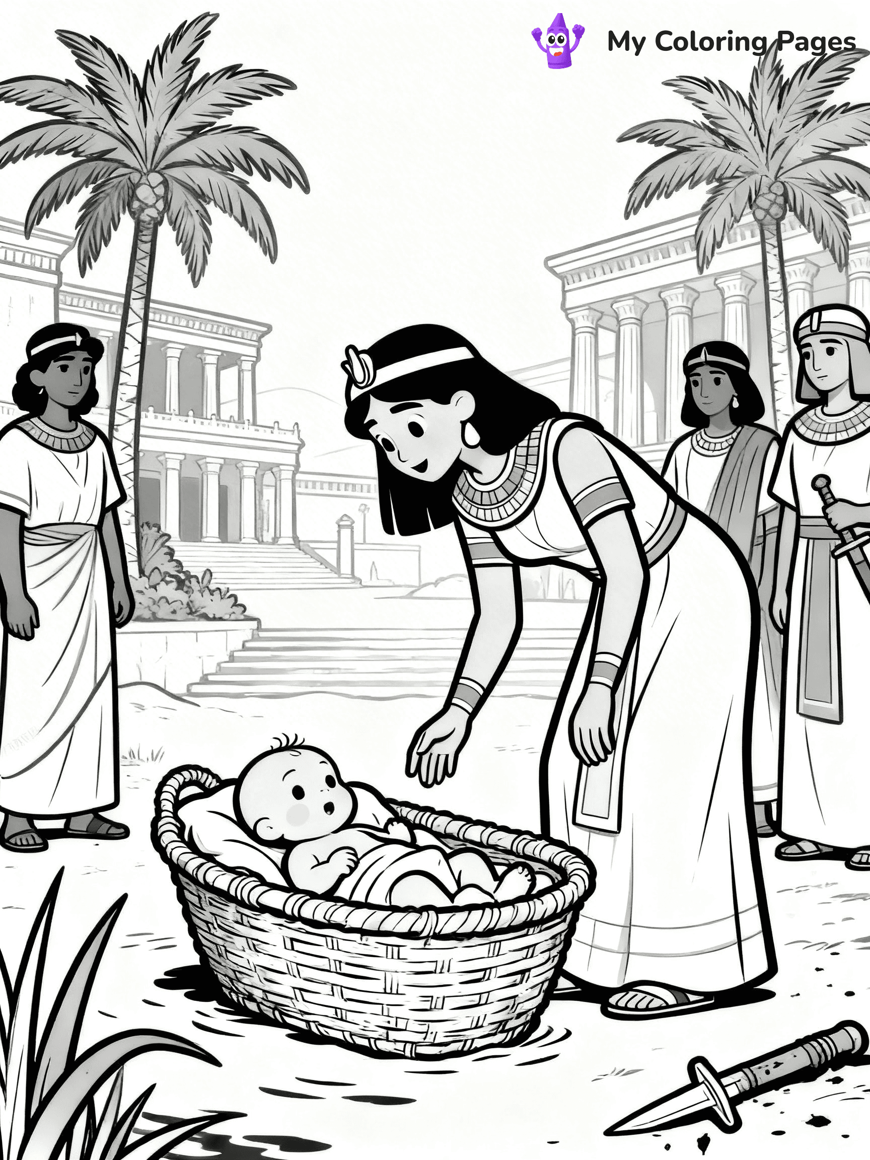 Baby Moses Coloring Pages - 3