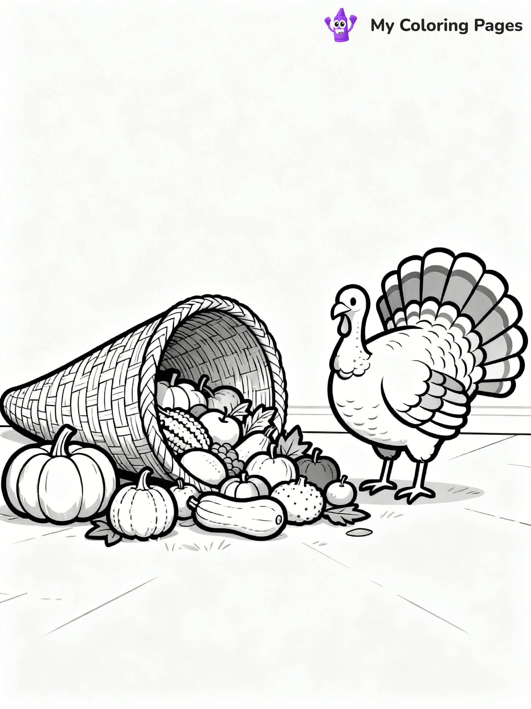 Cornucopia Coloring Pages - 3