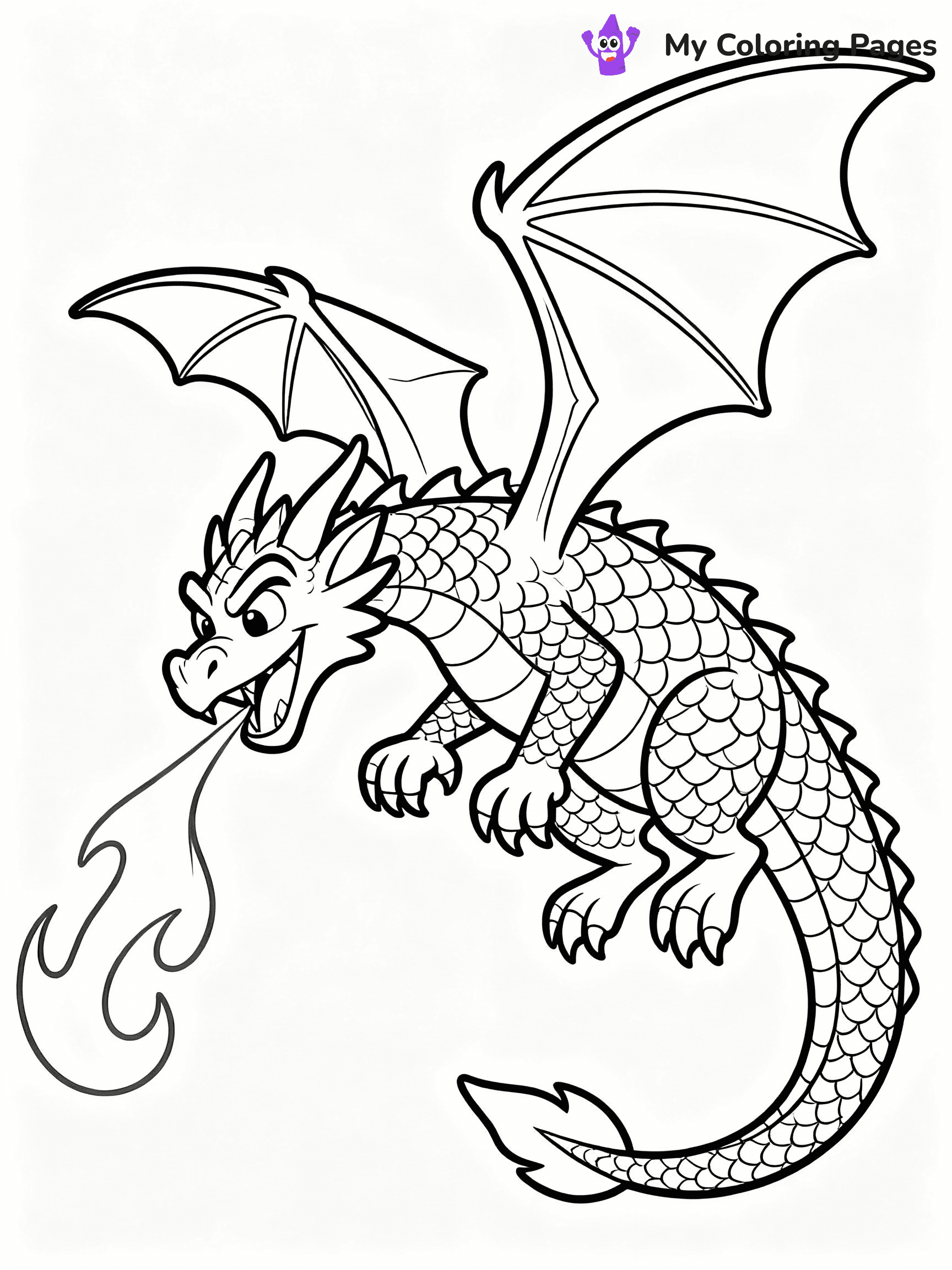 ⚠️ CRITICAL REQUIREMENT - ABSOLUTE BLACK AND WHITE ONLY ⚠️
This MUST be a BLACK AND WHITE line drawing ONLY. NO COLORS whatsoever.
- ONLY pure black lines (#000000) on pure white background (#FFFFFF)
- ABSOLUTELY NO colors, NO shading, NO gradients, NO grayscale
- If there are ANY colors in the output, the image is REJECTED
- This is a COLORING PAGE - meant to be COLORED IN by children
- The output must be UNCOLORED line art ready for coloring
⚠️ SUBJECT TO DRAW: Disney Style Fierce dragon breathing fire, scales detailed, wings poised to fly.
(REMEMBER: Output must be BLACK AND WHITE line art only, NOT colored!)
# COLORING PAGE: BLACK OUTLINES ONLY - WHITE BACKGROUND MANDATORY
Create a **coloring book page** using EXACTLY two values: black lines, white space.
## NON-NEGOTIABLE BINARY RULES
- **ONLY #000000 (black) and #FFFFFF (white)** - NO other values exist
- **EVERY PIXEL = BLACK OR WHITE** - no gray/shading/antialiasing
- **WHITE BACKGROUND MANDATORY** - entire canvas stays white
- **ALL SHAPES HOLLOW** - everything is empty outlines waiting to be colored
- **FORBIDDEN:** fills, shading, gradients, patterns, textures, colors
- **NO SOLID REGIONS** - if it's not a thin line, it's wrong
## Universal Line Standards
- Black outlines ONLY - thin, uniform weight
- Every shape completely empty inside
- Closed contours suitable for coloring
- Simple flat illustration - zero depth/3D/realism
- **Style:** Whimsical Doodle Art Alley - rounded, friendly outlines (unless specified)
## Everything = Outline Only
- Characters/animals: hollow shapes
- Objects/clothing: empty contours
- Backgrounds/scenery: line work only
- Natural elements: outlined forms
- Dark/night areas: don't exist (use outlined symbols)
- Textures/patterns: convert to simple lines
## The Test
Can a child color EVERY white space with crayons? If any area is pre-filled/shaded/gray, it FAILS. Every shape must be waiting to receive color.
**FINAL OUTPUT**: Binary coloring page. Black lines define shapes. White spaces ready for coloring. Nothing else exists. No exceptions. Print-ready.
⚠️ FINAL REMINDER: Draw the subject "Disney Style Fierce dragon breathing fire, scales detailed, wings poised to fly." as BLACK AND WHITE line art. Zero colors in output.