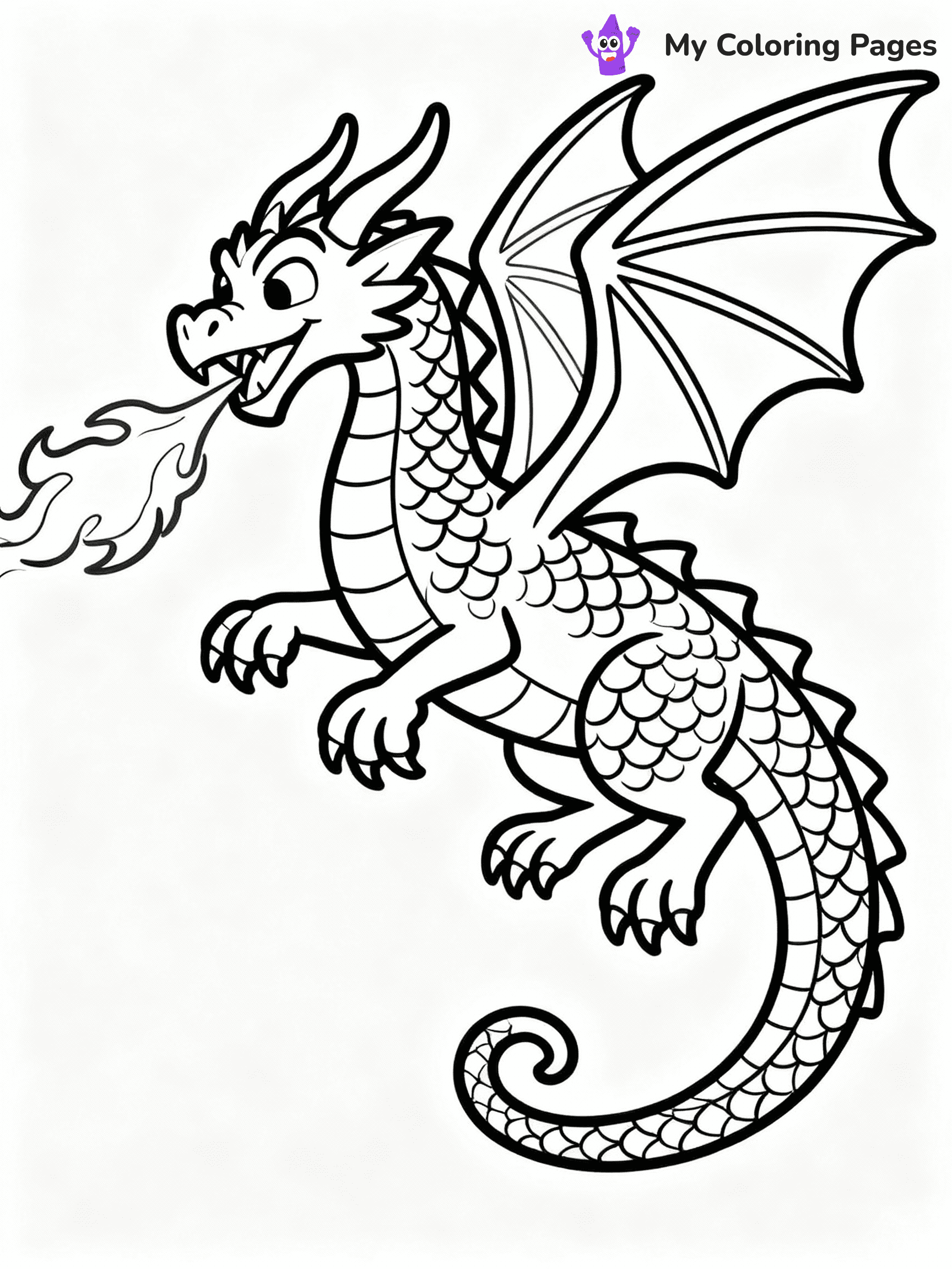 ⚠️ CRITICAL REQUIREMENT - ABSOLUTE BLACK AND WHITE ONLY ⚠️
This MUST be a BLACK AND WHITE line drawing ONLY. NO COLORS whatsoever.
- ONLY pure black lines (#000000) on pure white background (#FFFFFF)
- ABSOLUTELY NO colors, NO shading, NO gradients, NO grayscale
- If there are ANY colors in the output, the image is REJECTED
- This is a COLORING PAGE - meant to be COLORED IN by children
- The output must be UNCOLORED line art ready for coloring
⚠️ SUBJECT TO DRAW: Disney Style Fierce dragon breathing fire, scales detailed, wings poised to fly.
(REMEMBER: Output must be BLACK AND WHITE line art only, NOT colored!)
# COLORING PAGE: BLACK OUTLINES ONLY - WHITE BACKGROUND MANDATORY
Create a **coloring book page** using EXACTLY two values: black lines, white space.
## NON-NEGOTIABLE BINARY RULES
- **ONLY #000000 (black) and #FFFFFF (white)** - NO other values exist
- **EVERY PIXEL = BLACK OR WHITE** - no gray/shading/antialiasing
- **WHITE BACKGROUND MANDATORY** - entire canvas stays white
- **ALL SHAPES HOLLOW** - everything is empty outlines waiting to be colored
- **FORBIDDEN:** fills, shading, gradients, patterns, textures, colors
- **NO SOLID REGIONS** - if it's not a thin line, it's wrong
## Universal Line Standards
- Black outlines ONLY - thin, uniform weight
- Every shape completely empty inside
- Closed contours suitable for coloring
- Simple flat illustration - zero depth/3D/realism
- **Style:** Whimsical Doodle Art Alley - rounded, friendly outlines (unless specified)
## Everything = Outline Only
- Characters/animals: hollow shapes
- Objects/clothing: empty contours
- Backgrounds/scenery: line work only
- Natural elements: outlined forms
- Dark/night areas: don't exist (use outlined symbols)
- Textures/patterns: convert to simple lines
## The Test
Can a child color EVERY white space with crayons? If any area is pre-filled/shaded/gray, it FAILS. Every shape must be waiting to receive color.
**FINAL OUTPUT**: Binary coloring page. Black lines define shapes. White spaces ready for coloring. Nothing else exists. No exceptions. Print-ready.
⚠️ FINAL REMINDER: Draw the subject "Disney Style Fierce dragon breathing fire, scales detailed, wings poised to fly." as BLACK AND WHITE line art. Zero colors in output.