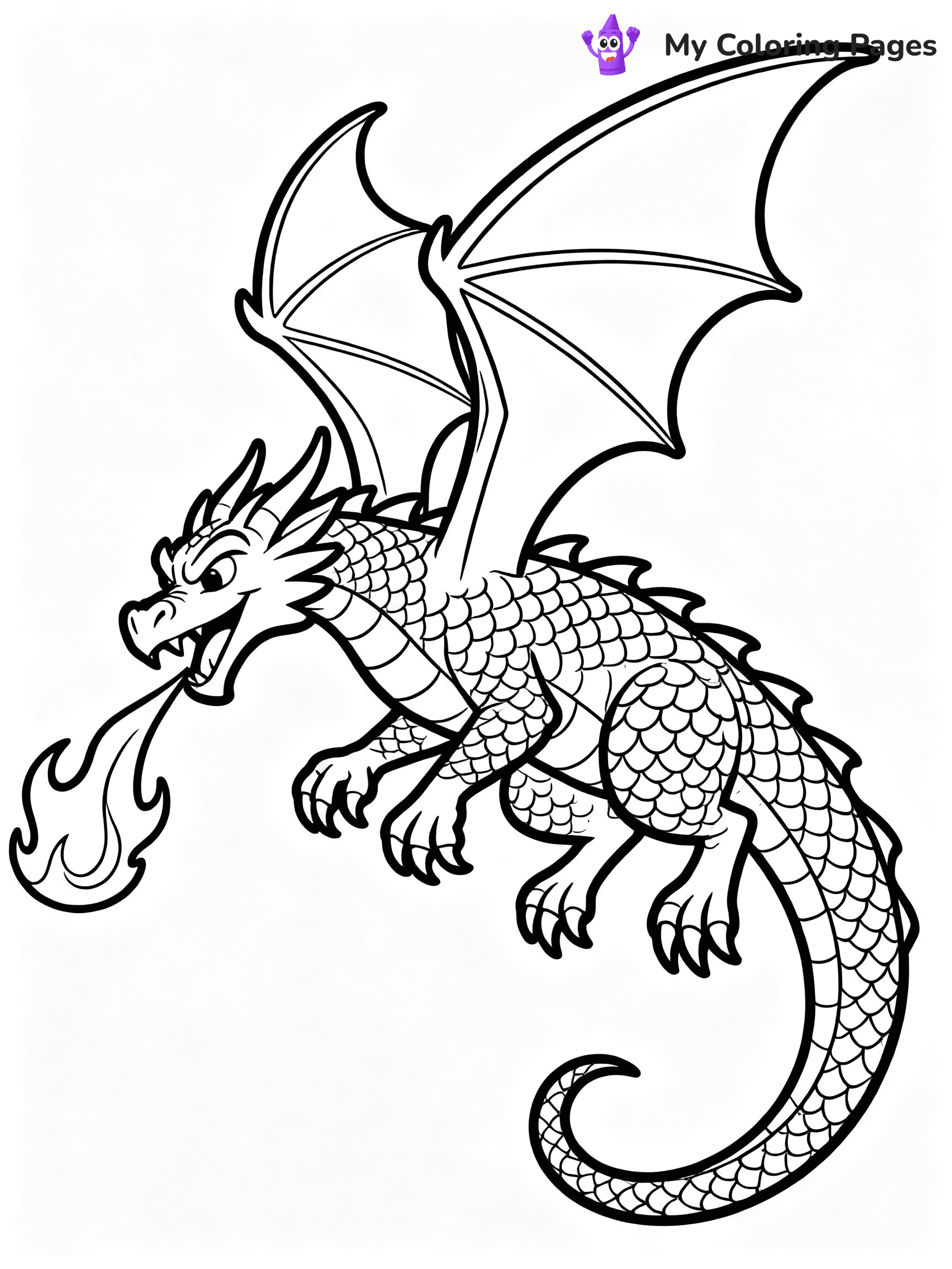 ⚠️ CRITICAL REQUIREMENT - ABSOLUTE BLACK AND WHITE ONLY ⚠️
This MUST be a BLACK AND WHITE line drawing ONLY. NO COLORS whatsoever.
- ONLY pure black lines (#000000) on pure white background (#FFFFFF)
- ABSOLUTELY NO colors, NO shading, NO gradients, NO grayscale
- If there are ANY colors in the output, the image is REJECTED
- This is a COLORING PAGE - meant to be COLORED IN by children
- The output must be UNCOLORED line art ready for coloring
⚠️ SUBJECT TO DRAW: Disney Style Fierce dragon breathing fire, scales detailed, wings poised to fly.
(REMEMBER: Output must be BLACK AND WHITE line art only, NOT colored!)
# COLORING PAGE: BLACK OUTLINES ONLY - WHITE BACKGROUND MANDATORY
Create a **coloring book page** using EXACTLY two values: black lines, white space.
## NON-NEGOTIABLE BINARY RULES
- **ONLY #000000 (black) and #FFFFFF (white)** - NO other values exist
- **EVERY PIXEL = BLACK OR WHITE** - no gray/shading/antialiasing
- **WHITE BACKGROUND MANDATORY** - entire canvas stays white
- **ALL SHAPES HOLLOW** - everything is empty outlines waiting to be colored
- **FORBIDDEN:** fills, shading, gradients, patterns, textures, colors
- **NO SOLID REGIONS** - if it's not a thin line, it's wrong
## Universal Line Standards
- Black outlines ONLY - thin, uniform weight
- Every shape completely empty inside
- Closed contours suitable for coloring
- Simple flat illustration - zero depth/3D/realism
- **Style:** Whimsical Doodle Art Alley - rounded, friendly outlines (unless specified)
## Everything = Outline Only
- Characters/animals: hollow shapes
- Objects/clothing: empty contours
- Backgrounds/scenery: line work only
- Natural elements: outlined forms
- Dark/night areas: don't exist (use outlined symbols)
- Textures/patterns: convert to simple lines
## The Test
Can a child color EVERY white space with crayons? If any area is pre-filled/shaded/gray, it FAILS. Every shape must be waiting to receive color.
**FINAL OUTPUT**: Binary coloring page. Black lines define shapes. White spaces ready for coloring. Nothing else exists. No exceptions. Print-ready.
⚠️ FINAL REMINDER: Draw the subject "Disney Style Fierce dragon breathing fire, scales detailed, wings poised to fly." as BLACK AND WHITE line art. Zero colors in output.