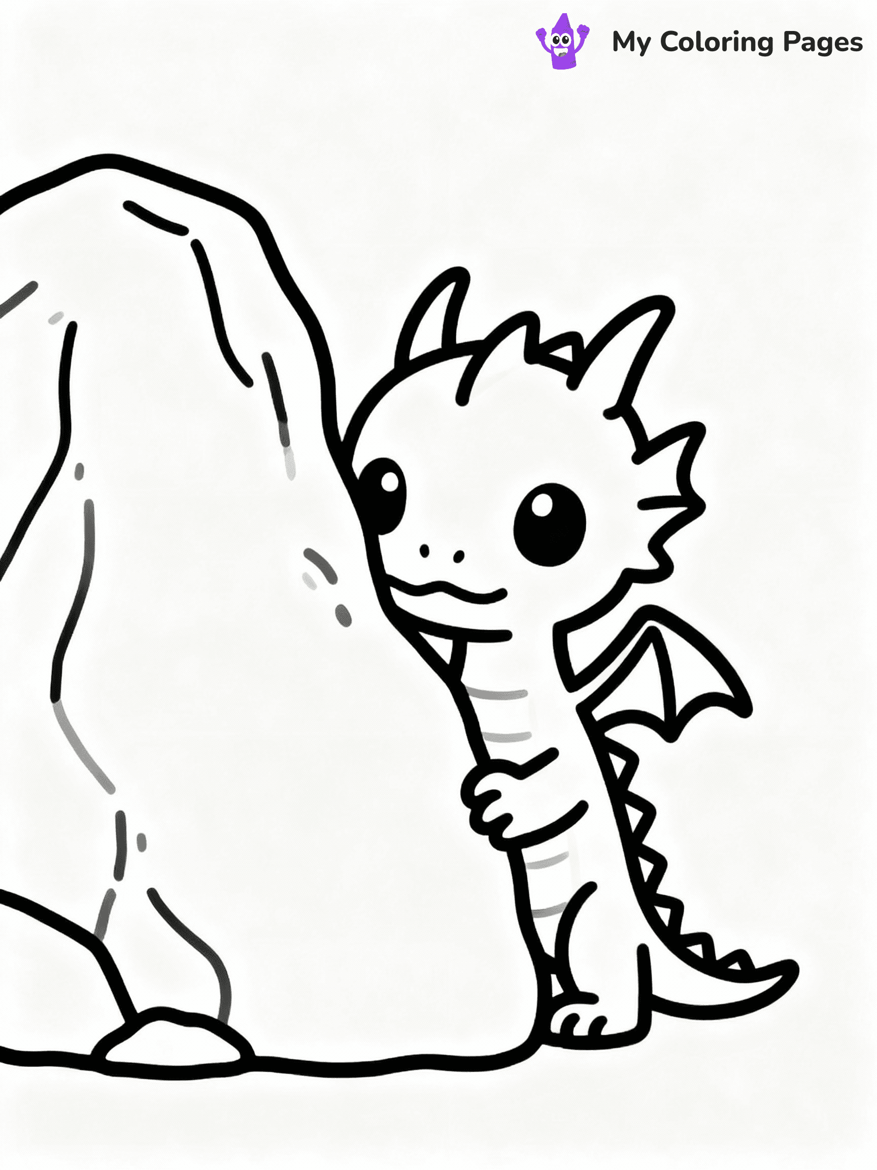 ⚠️ CRITICAL REQUIREMENT - ABSOLUTE BLACK AND WHITE ONLY ⚠️
This MUST be a BLACK AND WHITE line drawing ONLY. NO COLORS whatsoever.
- ONLY pure black lines (#000000) on pure white background (#FFFFFF)
- ABSOLUTELY NO colors, NO shading, NO gradients, NO grayscale
- If there are ANY colors in the output, the image is REJECTED
- This is a COLORING PAGE - meant to be COLORED IN by children
- The output must be UNCOLORED line art ready for coloring
⚠️ SUBJECT TO DRAW: Baby dragon peeking from behind a rock, curious eyes, tiny wings.
(REMEMBER: Output must be BLACK AND WHITE line art only, NOT colored!)
# COLORING PAGE: BLACK OUTLINES ONLY - WHITE BACKGROUND MANDATORY
Create a **coloring book page** using EXACTLY two values: black lines, white space.
## NON-NEGOTIABLE BINARY RULES
- **ONLY #000000 (black) and #FFFFFF (white)** - NO other values exist
- **EVERY PIXEL = BLACK OR WHITE** - no gray/shading/antialiasing
- **WHITE BACKGROUND MANDATORY** - entire canvas stays white
- **ALL SHAPES HOLLOW** - everything is empty outlines waiting to be colored
- **FORBIDDEN:** fills, shading, gradients, patterns, textures, colors
- **NO SOLID REGIONS** - if it's not a thin line, it's wrong
## Universal Line Standards
- Black outlines ONLY - thin, uniform weight
- Every shape completely empty inside
- Closed contours suitable for coloring
- Simple flat illustration - zero depth/3D/realism
- **Style:** Whimsical Doodle Art Alley - rounded, friendly outlines (unless specified)
## Everything = Outline Only
- Characters/animals: hollow shapes
- Objects/clothing: empty contours
- Backgrounds/scenery: line work only
- Natural elements: outlined forms
- Dark/night areas: don't exist (use outlined symbols)
- Textures/patterns: convert to simple lines
## The Test
Can a child color EVERY white space with crayons? If any area is pre-filled/shaded/gray, it FAILS. Every shape must be waiting to receive color.
**FINAL OUTPUT**: Binary coloring page. Black lines define shapes. White spaces ready for coloring. Nothing else exists. No exceptions. Print-ready.
⚠️ FINAL REMINDER: Draw the subject "Baby dragon peeking from behind a rock, curious eyes, tiny wings." as BLACK AND WHITE line art. Zero colors in output.