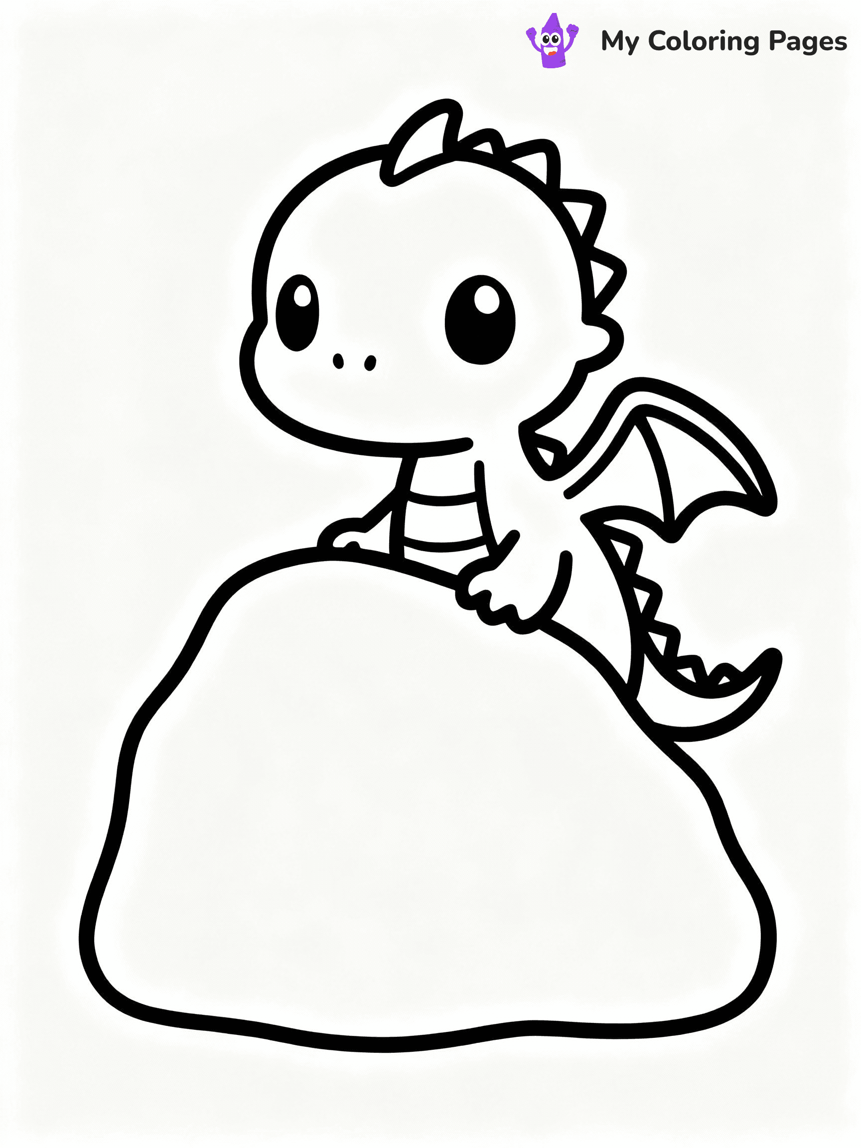 ⚠️ CRITICAL REQUIREMENT - ABSOLUTE BLACK AND WHITE ONLY ⚠️
This MUST be a BLACK AND WHITE line drawing ONLY. NO COLORS whatsoever.
- ONLY pure black lines (#000000) on pure white background (#FFFFFF)
- ABSOLUTELY NO colors, NO shading, NO gradients, NO grayscale
- If there are ANY colors in the output, the image is REJECTED
- This is a COLORING PAGE - meant to be COLORED IN by children
- The output must be UNCOLORED line art ready for coloring
⚠️ SUBJECT TO DRAW: Baby dragon peeking from behind a rock, curious eyes, tiny wings.
(REMEMBER: Output must be BLACK AND WHITE line art only, NOT colored!)
# COLORING PAGE: BLACK OUTLINES ONLY - WHITE BACKGROUND MANDATORY
Create a **coloring book page** using EXACTLY two values: black lines, white space.
## NON-NEGOTIABLE BINARY RULES
- **ONLY #000000 (black) and #FFFFFF (white)** - NO other values exist
- **EVERY PIXEL = BLACK OR WHITE** - no gray/shading/antialiasing
- **WHITE BACKGROUND MANDATORY** - entire canvas stays white
- **ALL SHAPES HOLLOW** - everything is empty outlines waiting to be colored
- **FORBIDDEN:** fills, shading, gradients, patterns, textures, colors
- **NO SOLID REGIONS** - if it's not a thin line, it's wrong
## Universal Line Standards
- Black outlines ONLY - thin, uniform weight
- Every shape completely empty inside
- Closed contours suitable for coloring
- Simple flat illustration - zero depth/3D/realism
- **Style:** Whimsical Doodle Art Alley - rounded, friendly outlines (unless specified)
## Everything = Outline Only
- Characters/animals: hollow shapes
- Objects/clothing: empty contours
- Backgrounds/scenery: line work only
- Natural elements: outlined forms
- Dark/night areas: don't exist (use outlined symbols)
- Textures/patterns: convert to simple lines
## The Test
Can a child color EVERY white space with crayons? If any area is pre-filled/shaded/gray, it FAILS. Every shape must be waiting to receive color.
**FINAL OUTPUT**: Binary coloring page. Black lines define shapes. White spaces ready for coloring. Nothing else exists. No exceptions. Print-ready.
⚠️ FINAL REMINDER: Draw the subject "Baby dragon peeking from behind a rock, curious eyes, tiny wings." as BLACK AND WHITE line art. Zero colors in output.