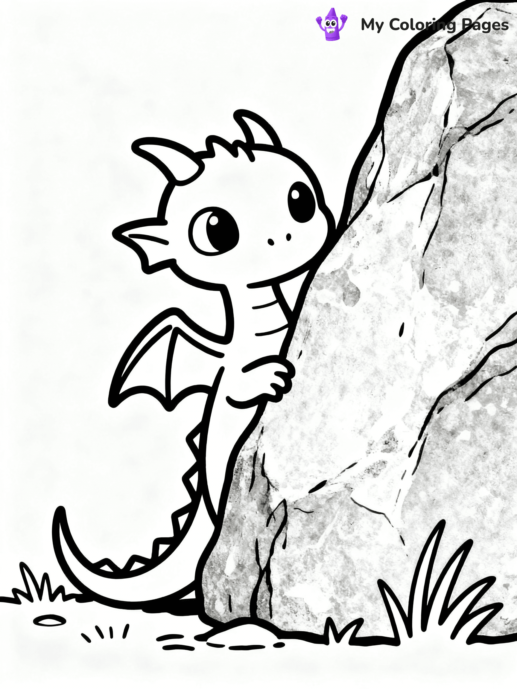 ⚠️ CRITICAL REQUIREMENT - ABSOLUTE BLACK AND WHITE ONLY ⚠️
This MUST be a BLACK AND WHITE line drawing ONLY. NO COLORS whatsoever.
- ONLY pure black lines (#000000) on pure white background (#FFFFFF)
- ABSOLUTELY NO colors, NO shading, NO gradients, NO grayscale
- If there are ANY colors in the output, the image is REJECTED
- This is a COLORING PAGE - meant to be COLORED IN by children
- The output must be UNCOLORED line art ready for coloring
⚠️ SUBJECT TO DRAW: Baby dragon peeking from behind a rock, curious eyes, tiny wings.
(REMEMBER: Output must be BLACK AND WHITE line art only, NOT colored!)
# COLORING PAGE: BLACK OUTLINES ONLY - WHITE BACKGROUND MANDATORY
Create a **coloring book page** using EXACTLY two values: black lines, white space.
## NON-NEGOTIABLE BINARY RULES
- **ONLY #000000 (black) and #FFFFFF (white)** - NO other values exist
- **EVERY PIXEL = BLACK OR WHITE** - no gray/shading/antialiasing
- **WHITE BACKGROUND MANDATORY** - entire canvas stays white
- **ALL SHAPES HOLLOW** - everything is empty outlines waiting to be colored
- **FORBIDDEN:** fills, shading, gradients, patterns, textures, colors
- **NO SOLID REGIONS** - if it's not a thin line, it's wrong
## Universal Line Standards
- Black outlines ONLY - thin, uniform weight
- Every shape completely empty inside
- Closed contours suitable for coloring
- Simple flat illustration - zero depth/3D/realism
- **Style:** Whimsical Doodle Art Alley - rounded, friendly outlines (unless specified)
## Everything = Outline Only
- Characters/animals: hollow shapes
- Objects/clothing: empty contours
- Backgrounds/scenery: line work only
- Natural elements: outlined forms
- Dark/night areas: don't exist (use outlined symbols)
- Textures/patterns: convert to simple lines
## The Test
Can a child color EVERY white space with crayons? If any area is pre-filled/shaded/gray, it FAILS. Every shape must be waiting to receive color.
**FINAL OUTPUT**: Binary coloring page. Black lines define shapes. White spaces ready for coloring. Nothing else exists. No exceptions. Print-ready.
⚠️ FINAL REMINDER: Draw the subject "Baby dragon peeking from behind a rock, curious eyes, tiny wings." as BLACK AND WHITE line art. Zero colors in output.