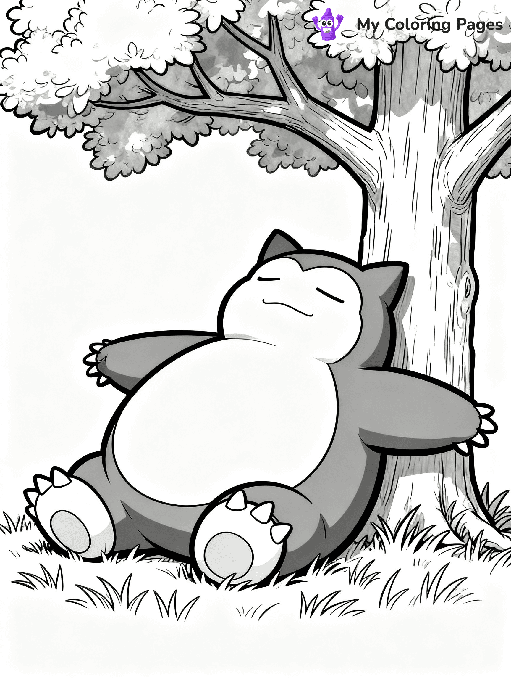 Snorlax Coloring Pages - 19