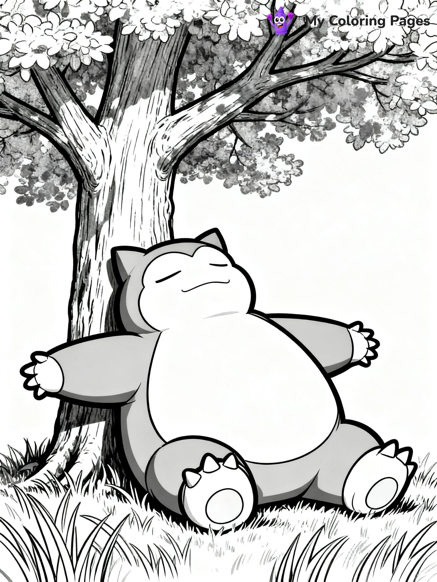 Snorlax Coloring Pages - 17